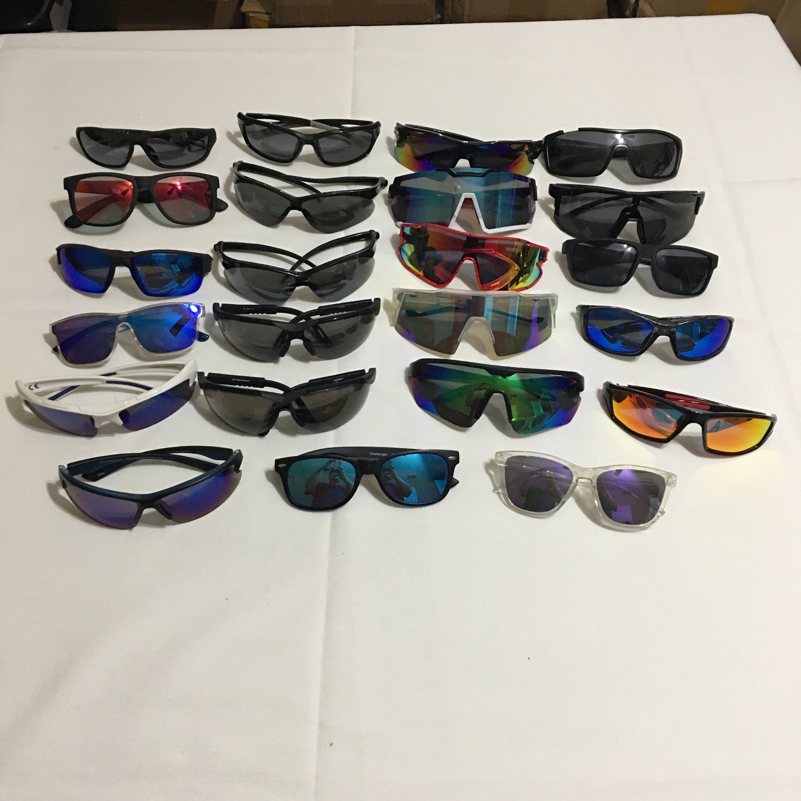 Lot of 23 Mixed Sunglasses Sport Wrap Fashion Unisex One Size Multicolor Bundle