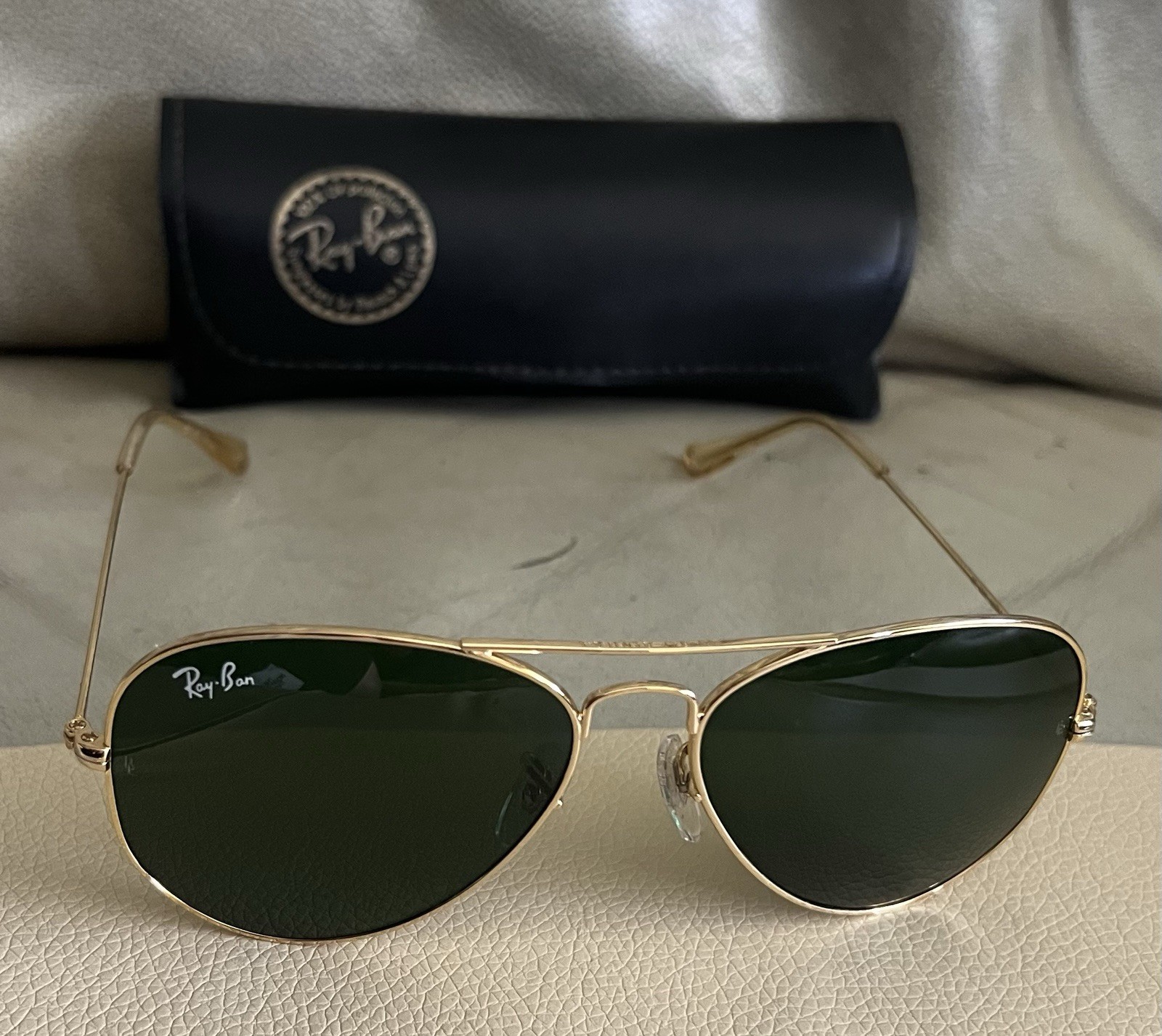 Vintage Ray Ban B&L RB3025 Aviator 55/14 Gold Sunglasses Made In USA