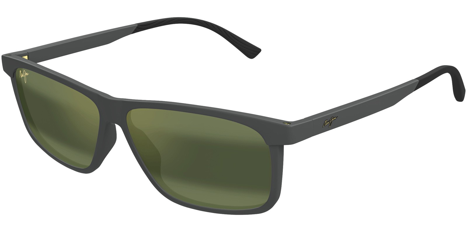 Maui Jim Pulama Polarized Rectangle Sunglasses w/ Glass Lens – Made in Italy