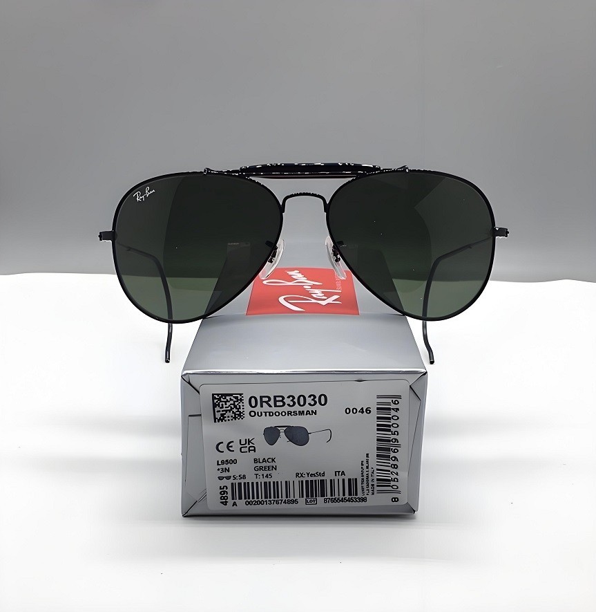 HOT GREEN RB3030 RAY-BAN OUTDOORSMAN SUNGLASSES KT-9542