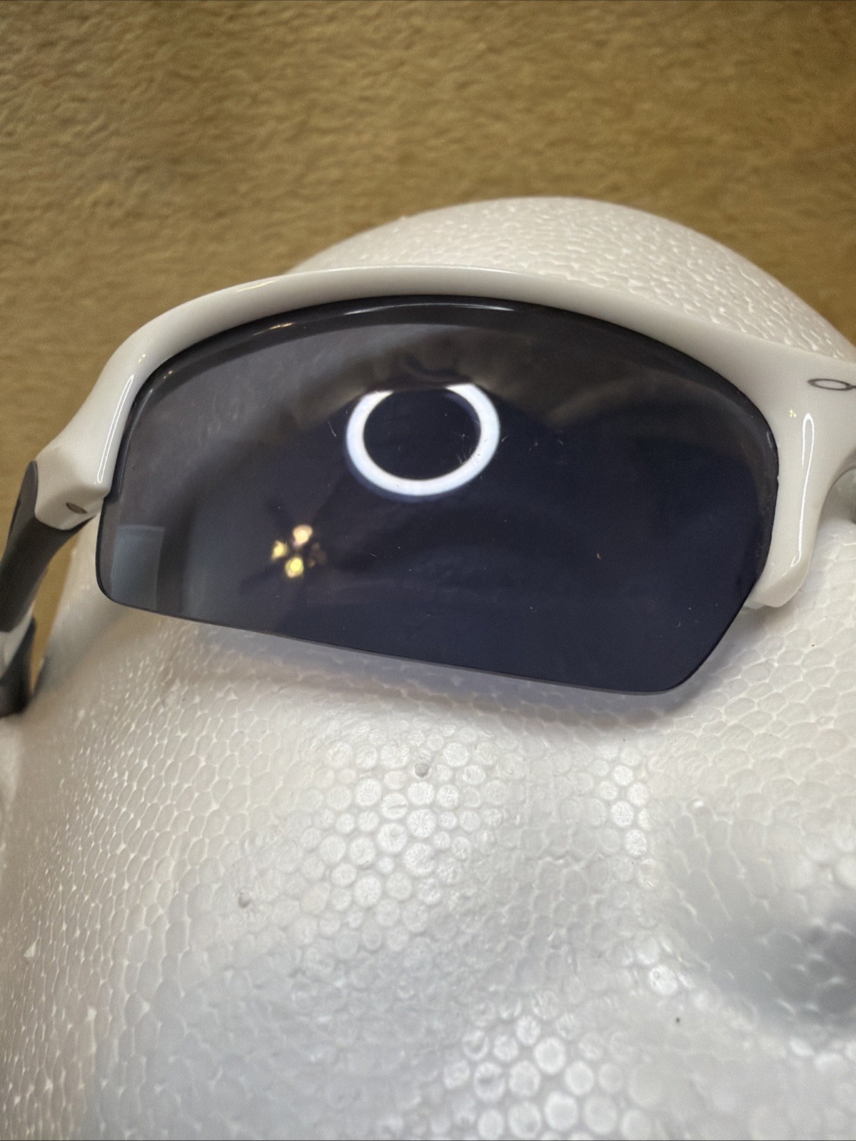 Oakley Flak 03-917 White Grey Frame W/ Dark Smoke Lenses 63O20 Made in USA