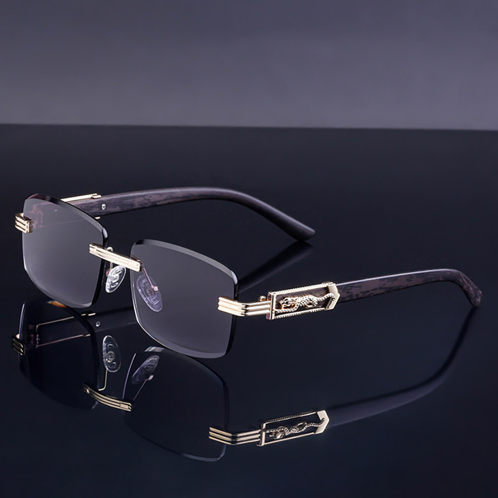 Hot Fashion Wood Grain Square Sunglasses Retro Mens Women Hip Hop Shade Glasses