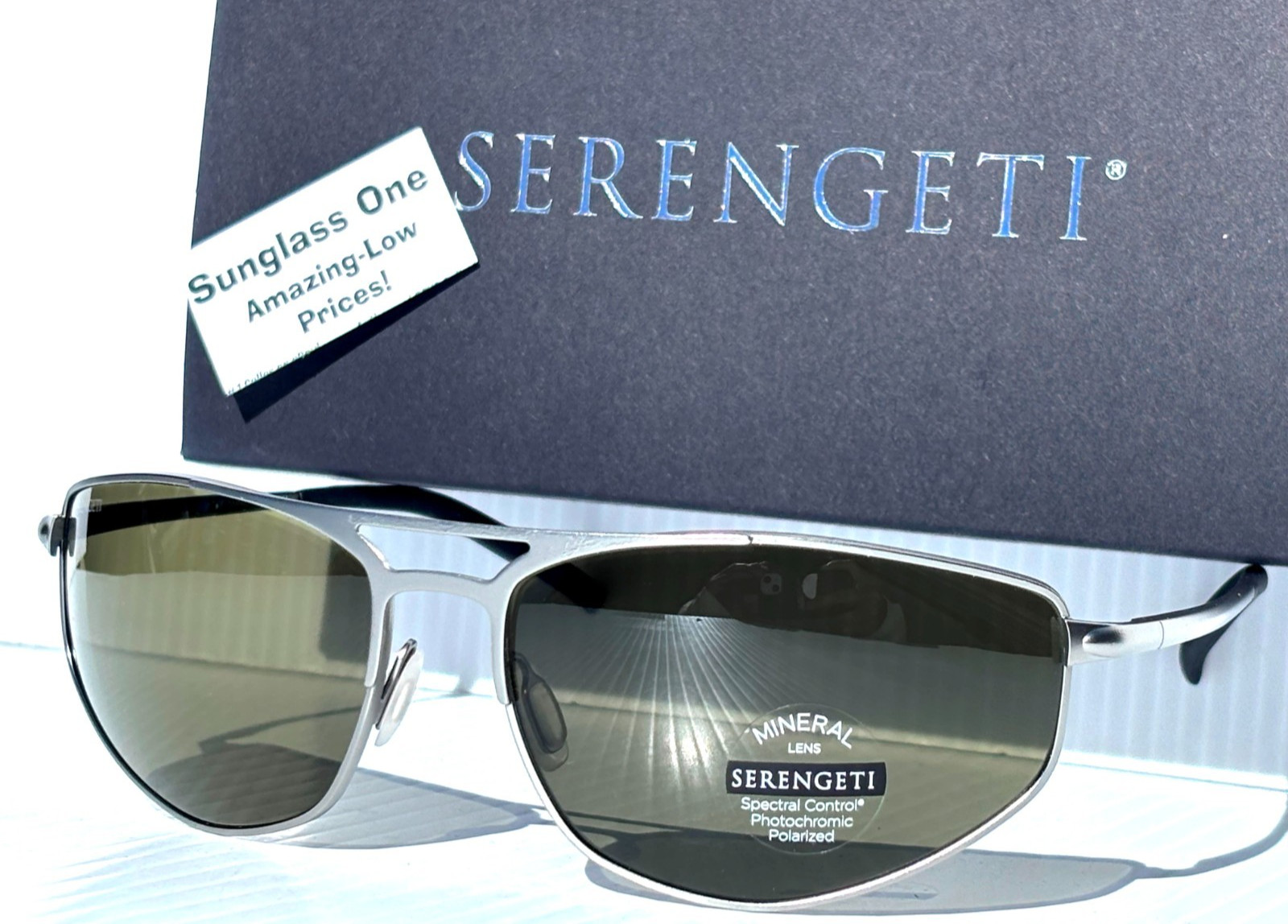SERENGETI MASTEN Matte Gunmetal POLARIZED Mineral Green GLASS Sunglass SS579002