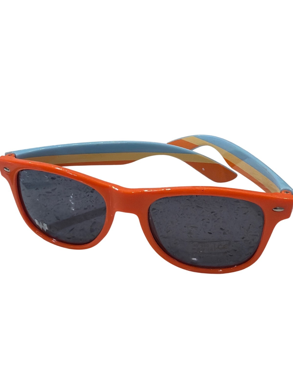 Whataburger Branded Retro Sunglasses Orange & Blue Striped Arms UV Protection