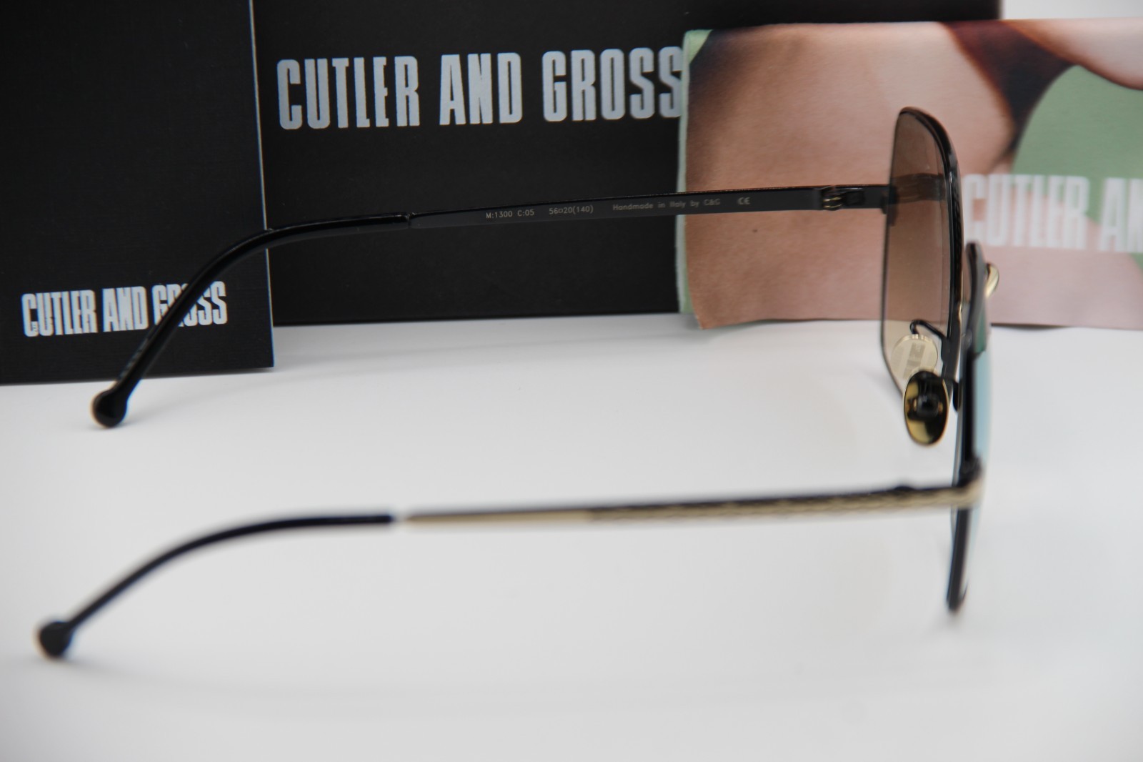 NEW CUTLER AND GROSS M:1300 C:05 BLACK GRADIENT AUTHENTIC FRAME SUNGLASSES 56-20