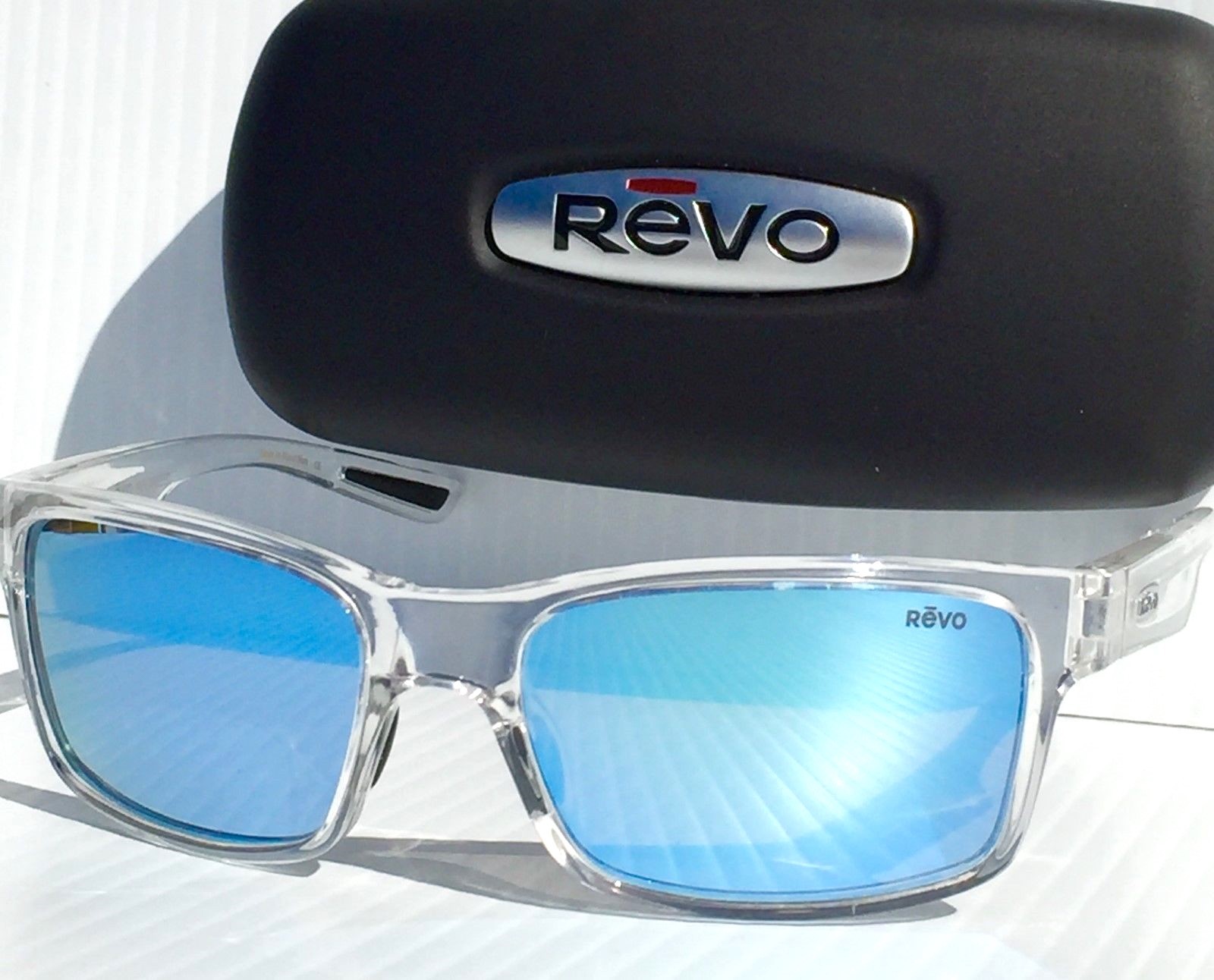 NEW* REVO CRAWLER CLEAR w Blue POLARIZED Lens Sunglass RE 1027 09 BL