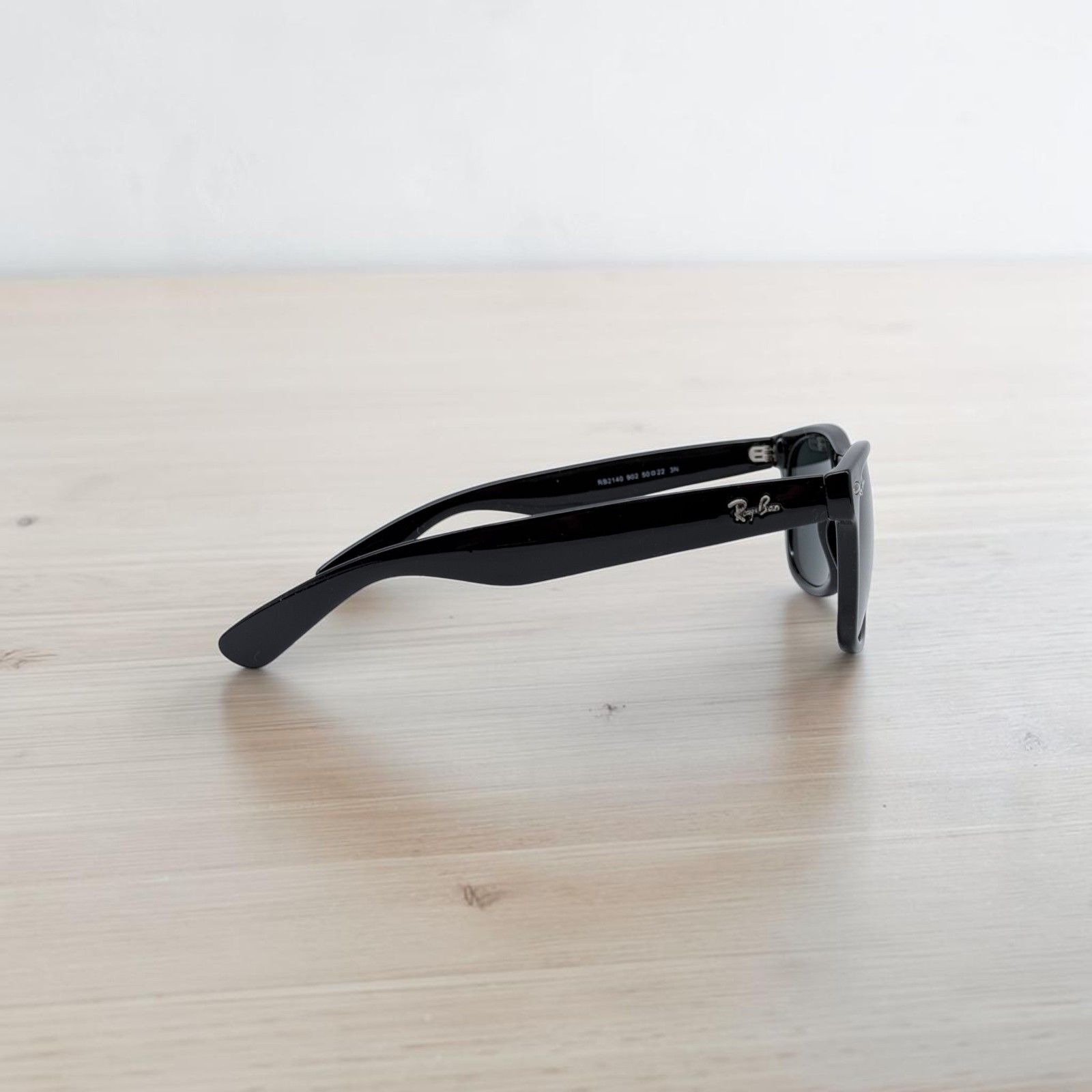 Ray-Ban Wayfarer RB2140 C2 Sunglasses Gloss Black Gray Lens New