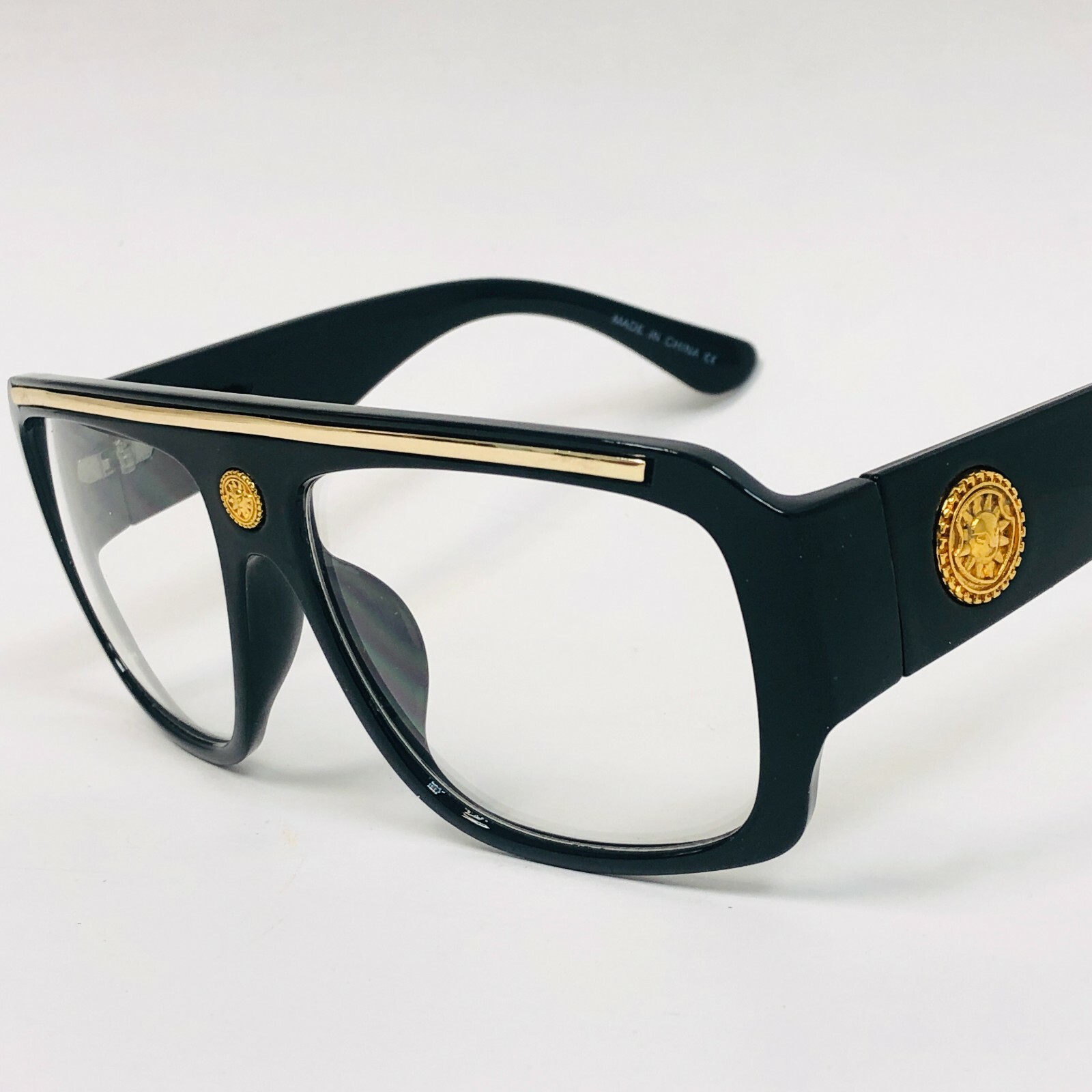 Men Clear Lens Eye Glasses Hip Hop Shades Fashion Oversized Designer Sunglasses
