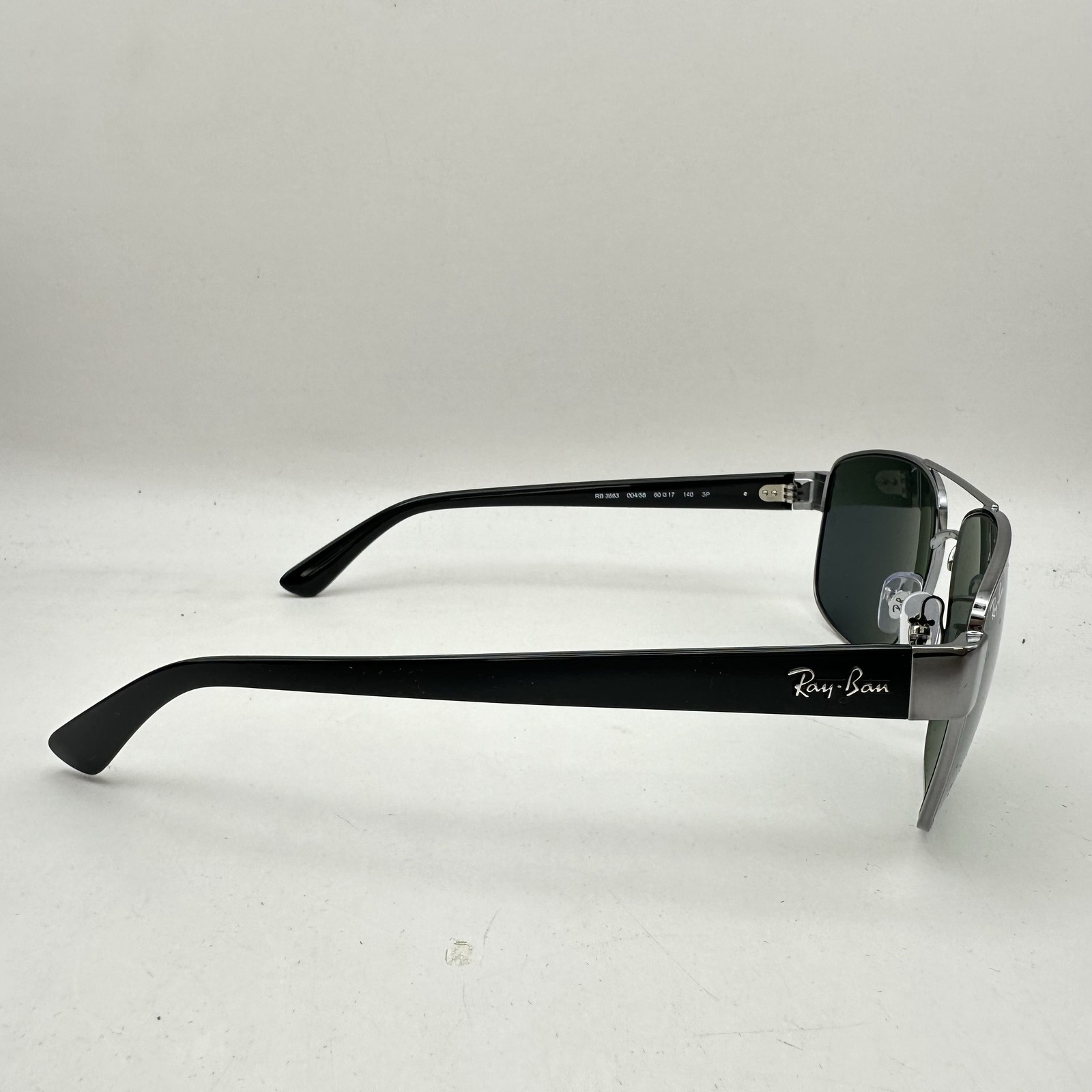 Ray Ban Mens Irregular Aviator Polarized Sunglasses RB3663 Gunmetal/Green