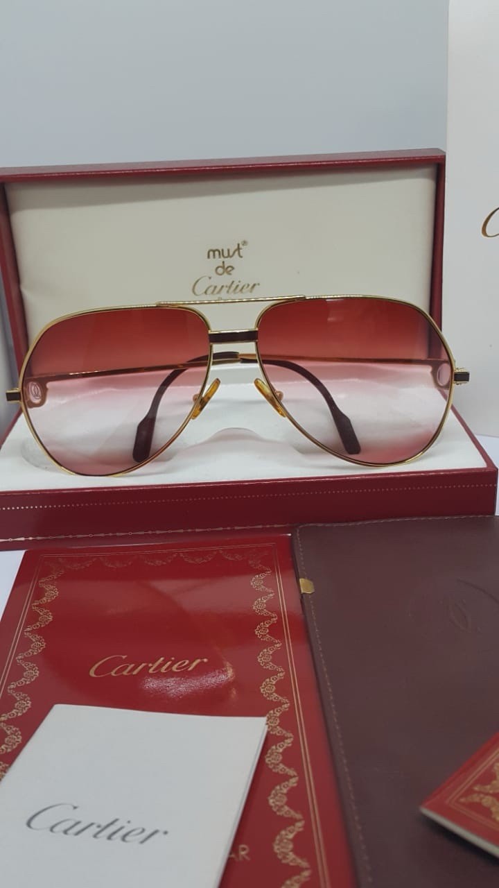 Cartier Vintage Sunglasses Gold