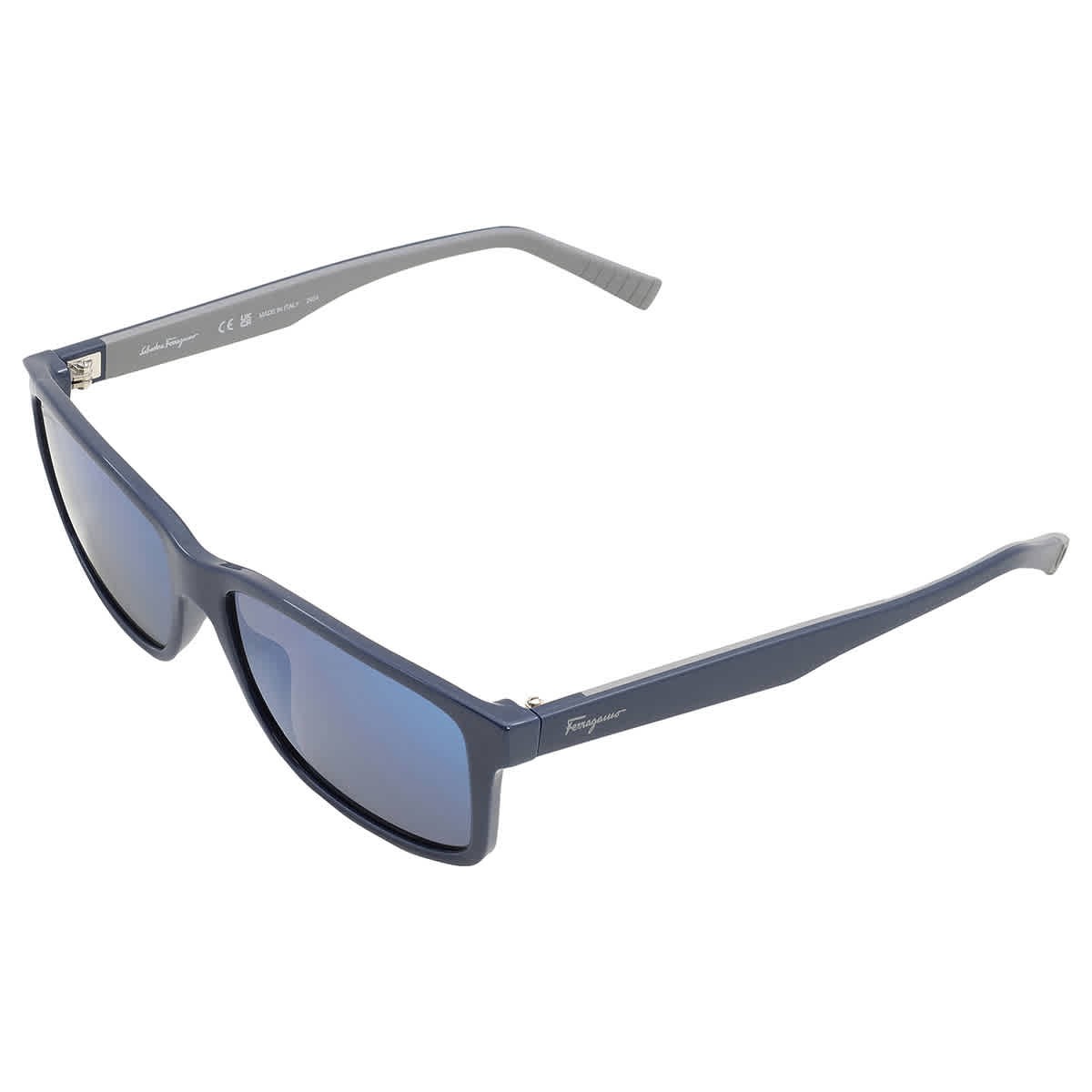 Salvatore Ferragamo Blue Rectangular Men’s Sunglasses SF938S 435 57