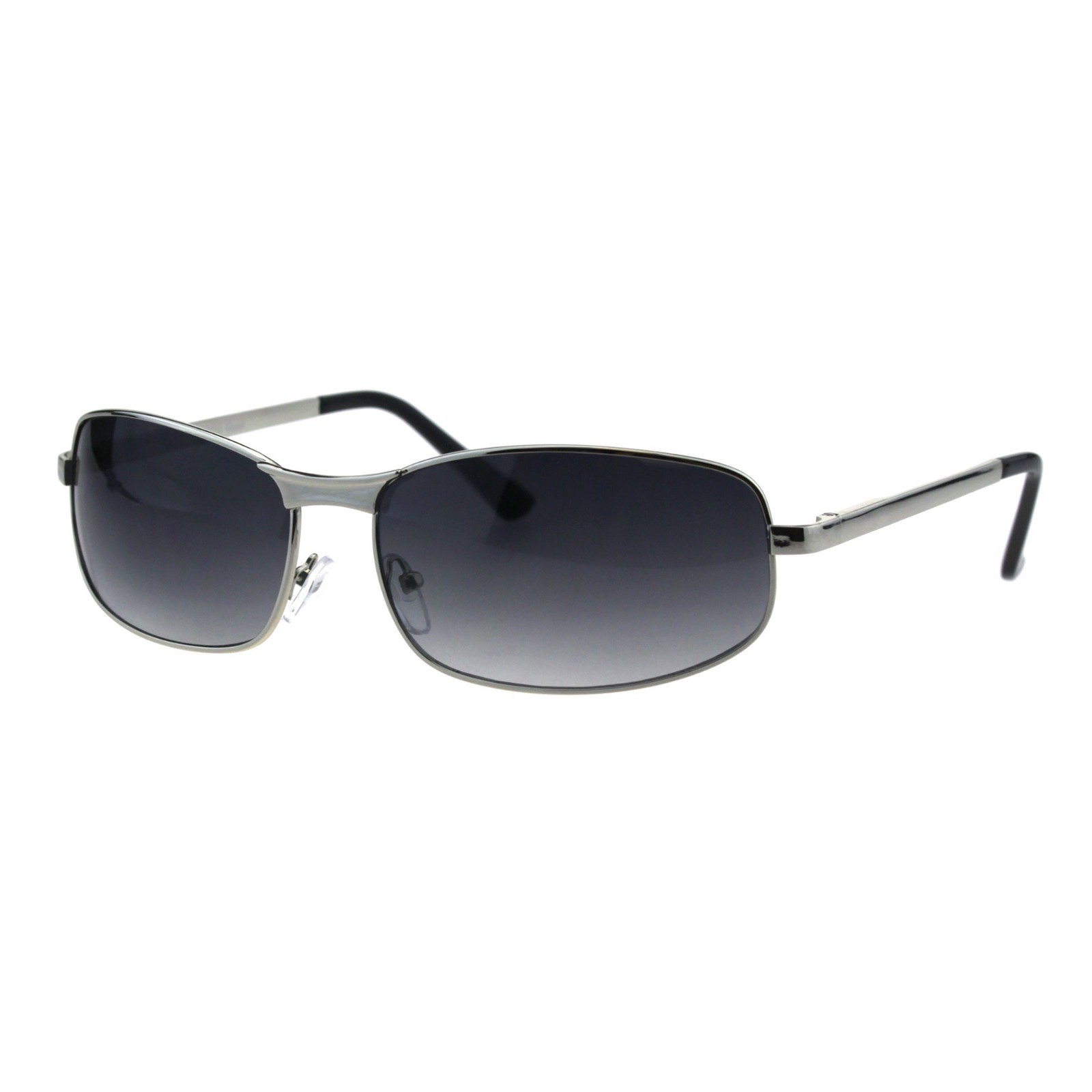 Mens Fashion Sunglasses Oval Rectangular Metal Frame Spring Hinge