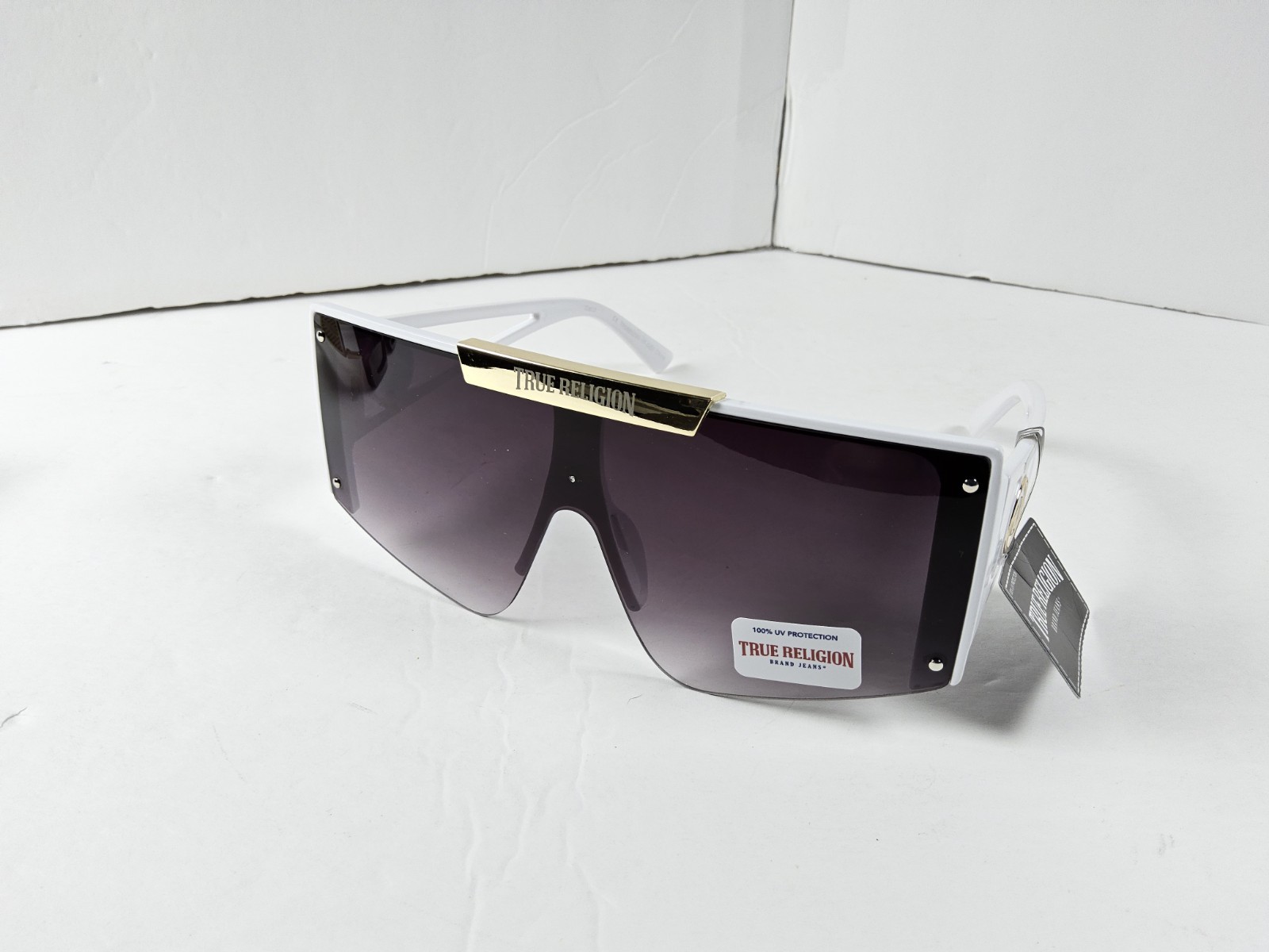 True Religion 100% UV Protection Shield Logo Sunglasses