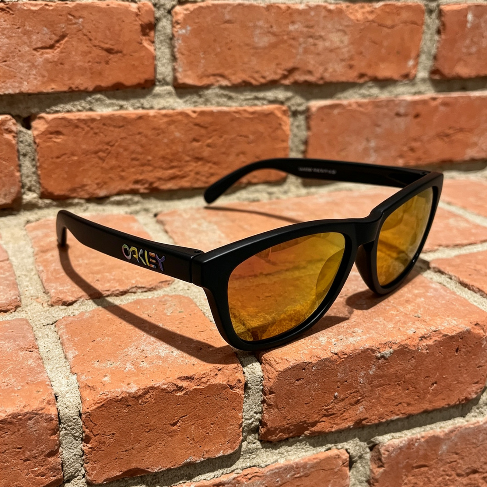 Oakley Frogskins OO9245 Sunglasses Black Frame Ruby Lenses