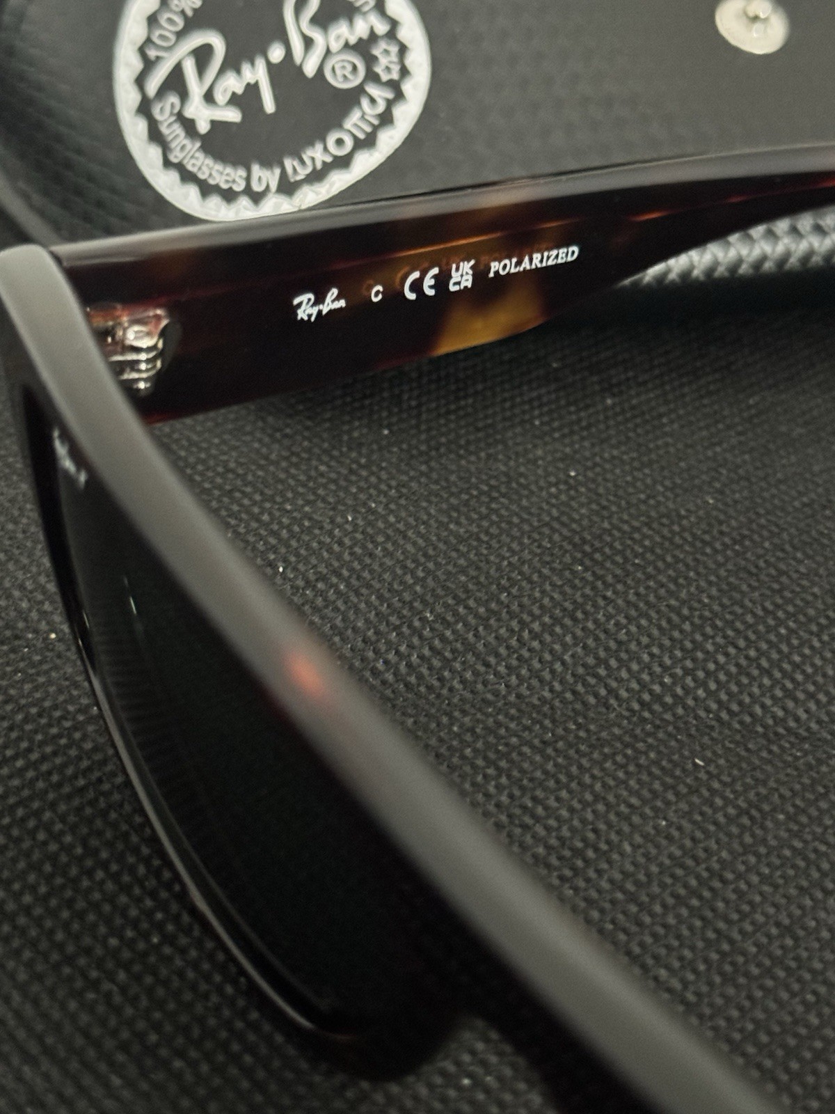 Ray-Ban RB8227 Men’s Rectangle Polarized Sunglasses Tortoise Brown Green