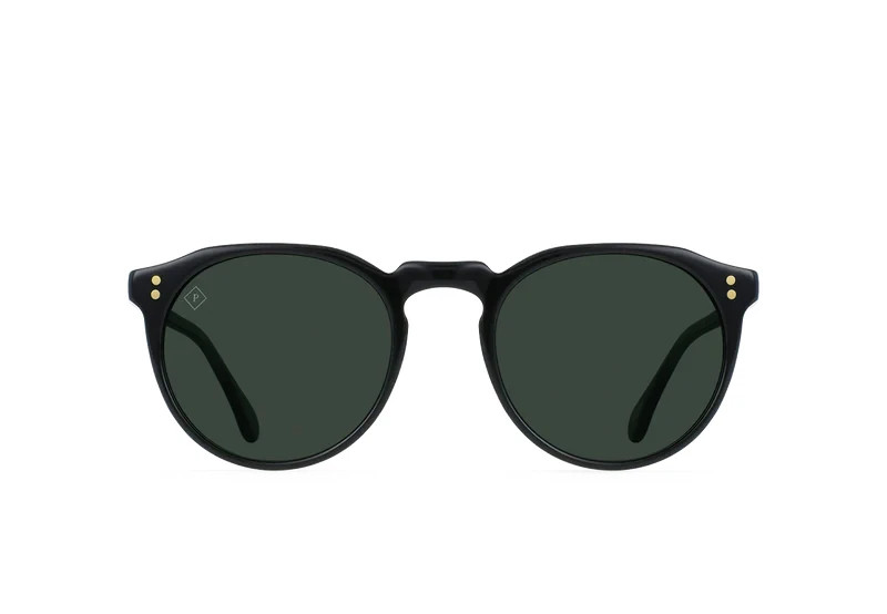 Raen Remmy 52 Polarized Unisex Retro Sunglasses Black with G15 Lens