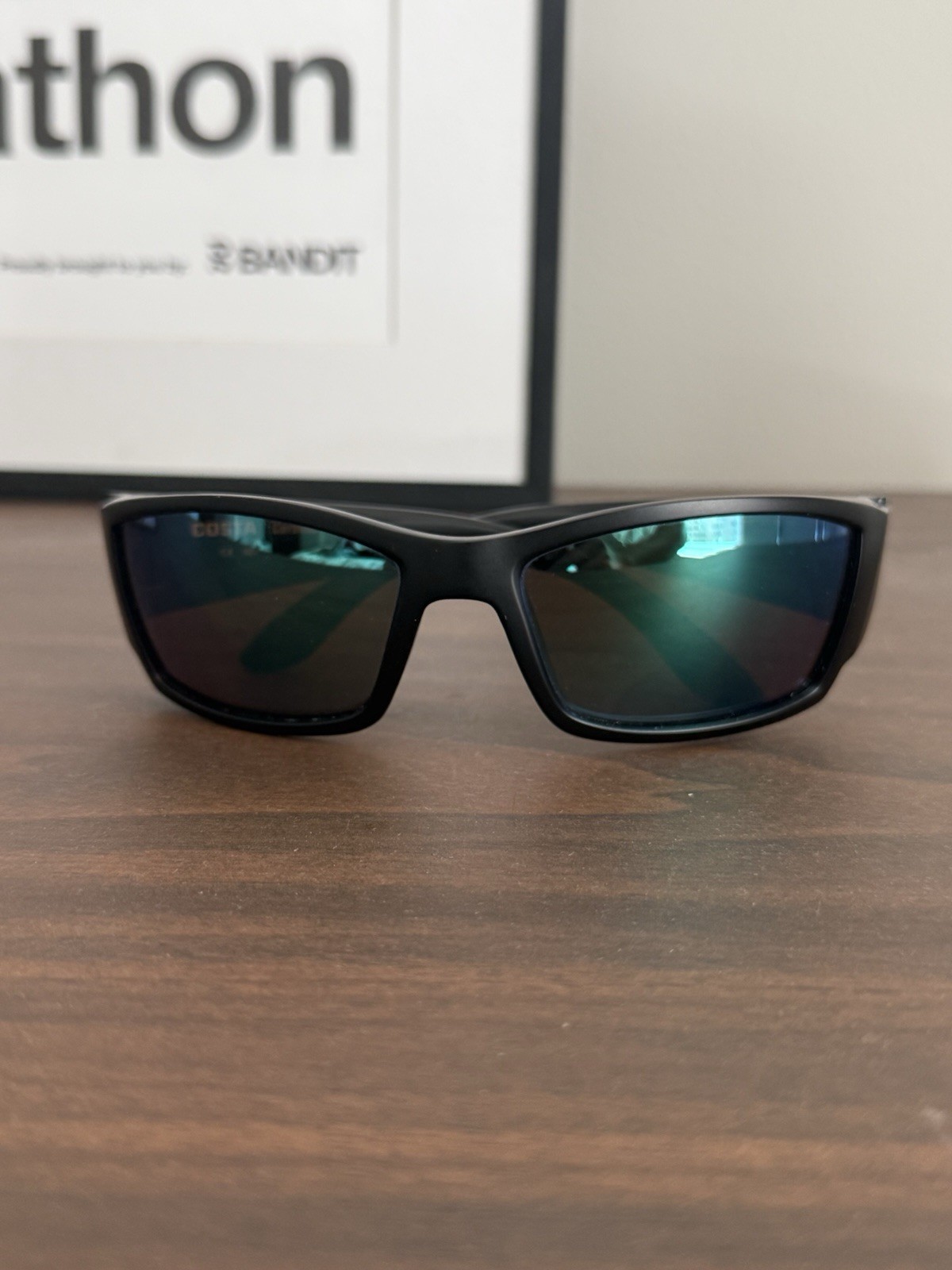 Costa Del Mar Corbina Matte Blackout – Green Mirror 580Glass – EXCELLENT