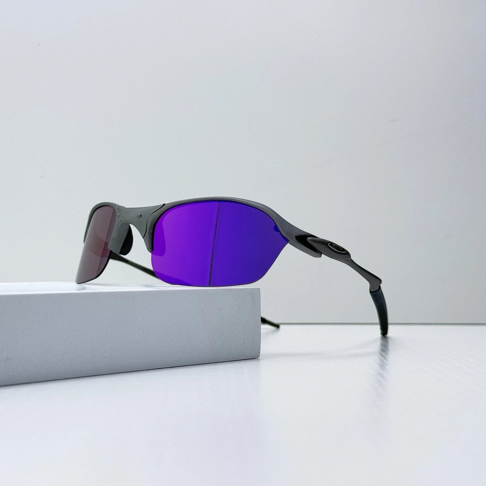 Oakley Romeo II X-Metal Gray Frame Purple Lens Sunglasses Retro Rare
