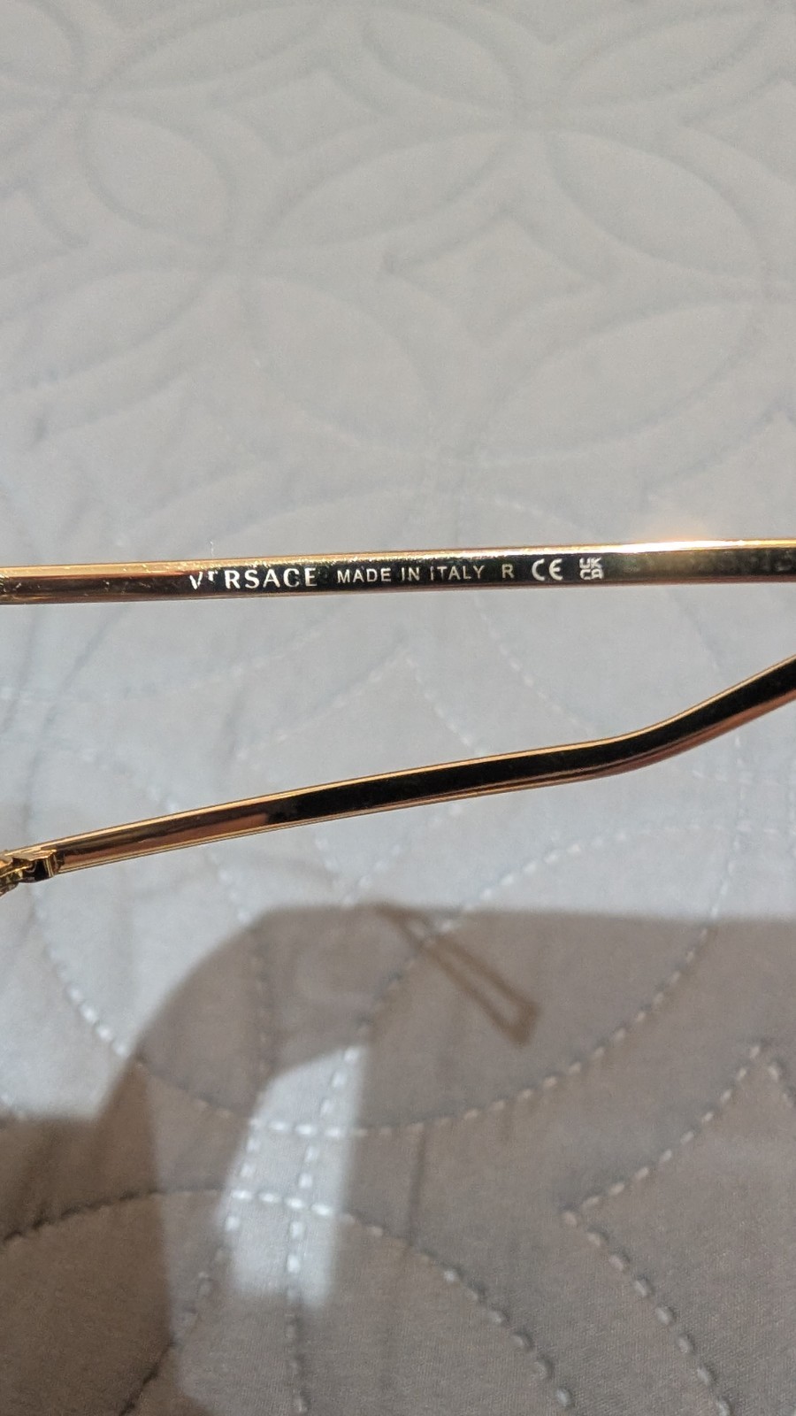 Versace VE2226 Shield Sunglasses Metal Frame Gold Tinted UV400(ORIGINALS)