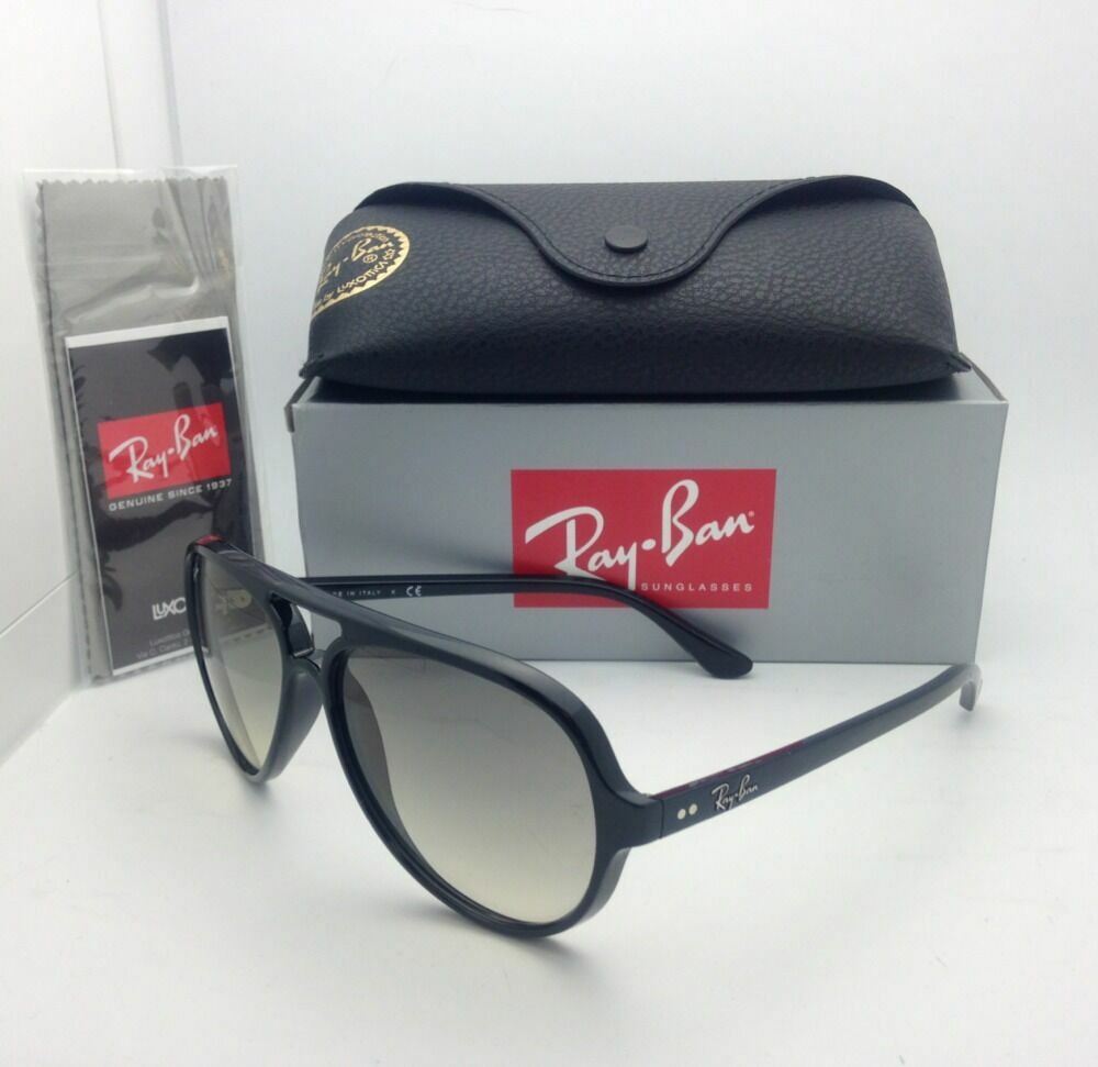 New RAY-BAN Sunglasses RB 4125 CATS 5000 601/32 59-13 Black w/Grey Gradient Lens