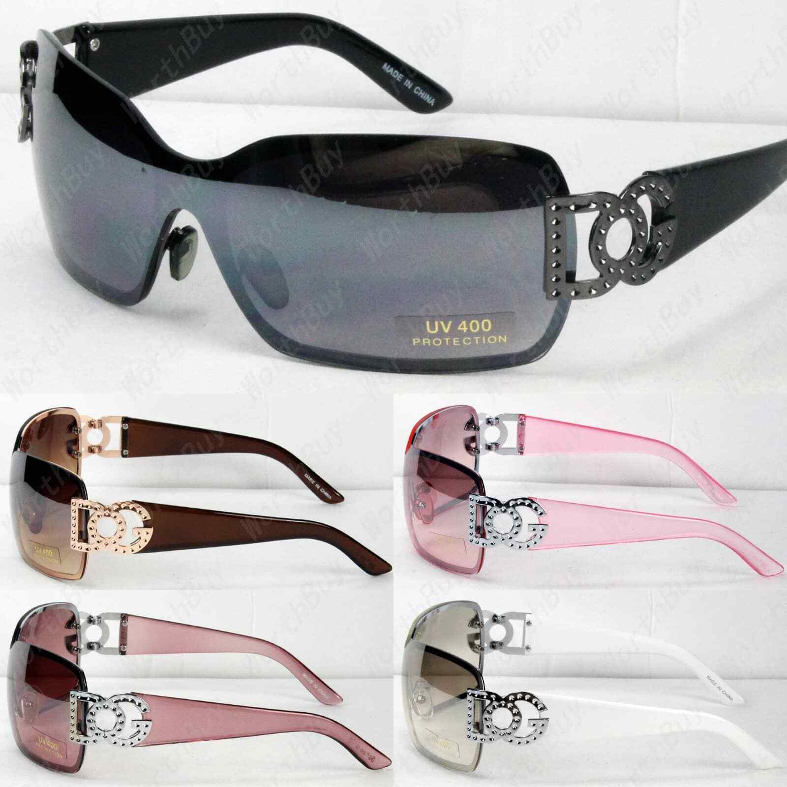 Mens Womens Shield Wrap Around Sunglasses Retro Vintage Shades Fashion Designer