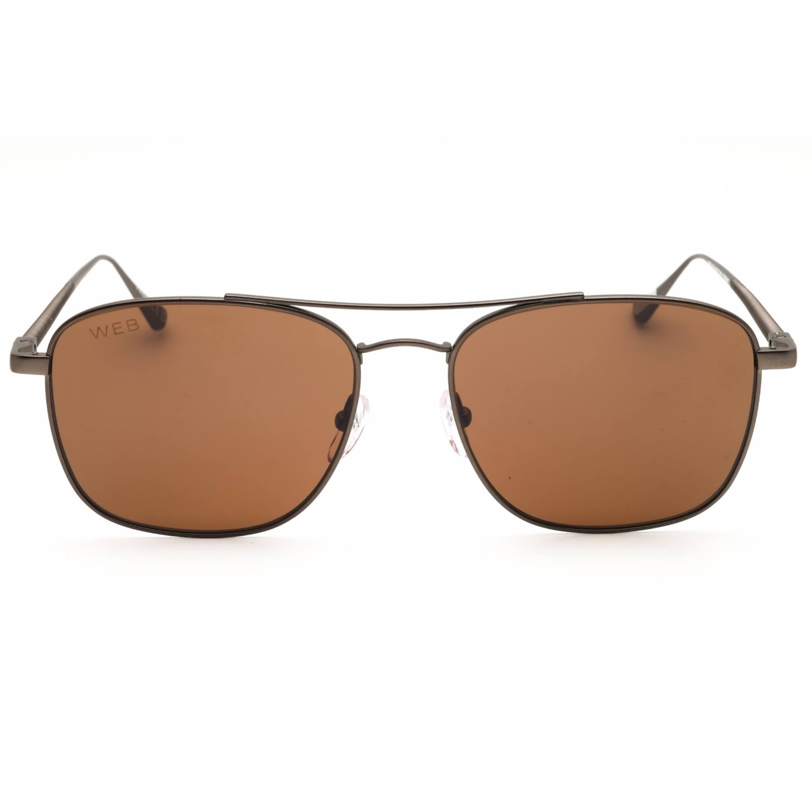 Web Men’s Sunglasses Rectangular Shape Matte Gunmetal Titanium Frame WE0341 09J