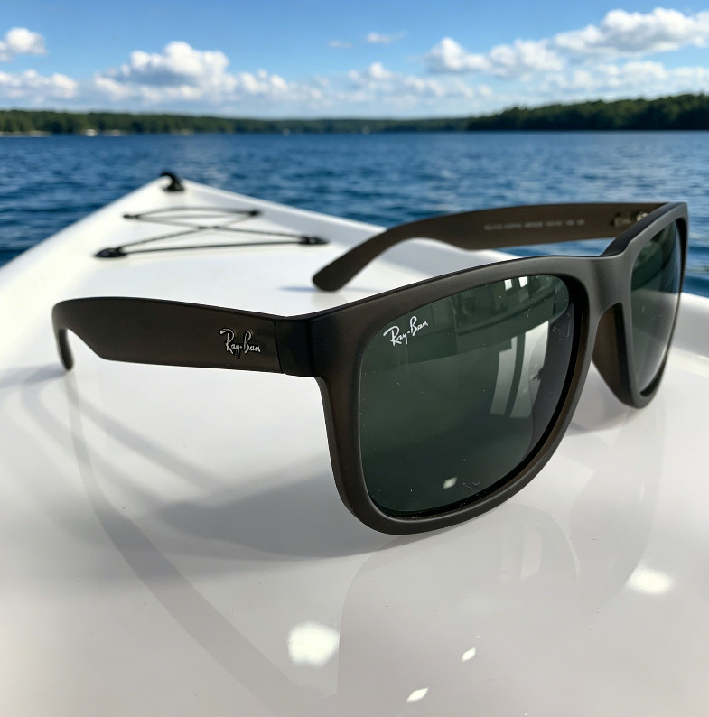 Ray-Ban RB4165 JUSTIN Mirror Green Sunglasses {54-16 145mm}