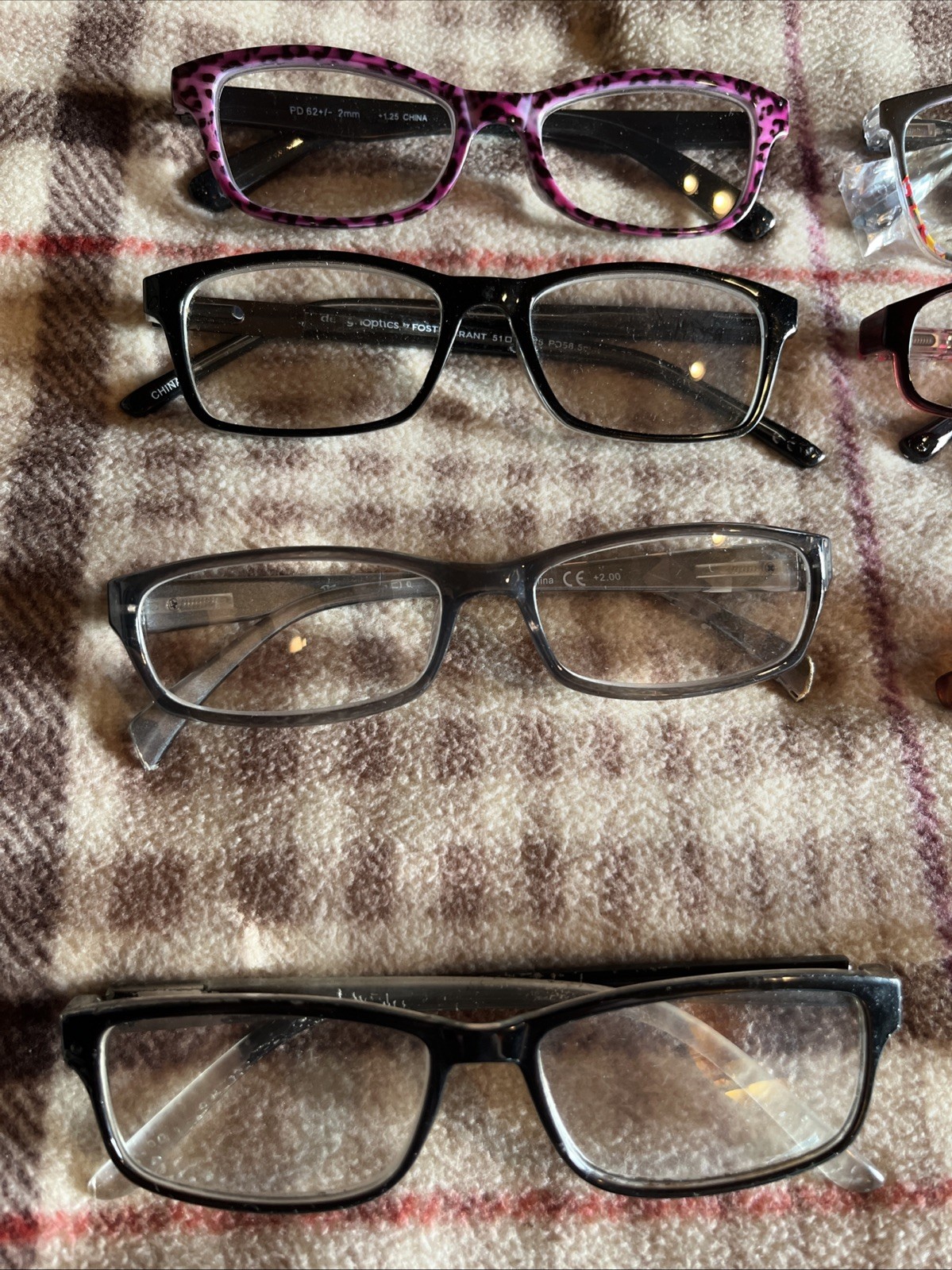 20x Pc Glasses Lot Eyeglasses Black Brown Tortoise Plastic Eyewear Frames Bundle