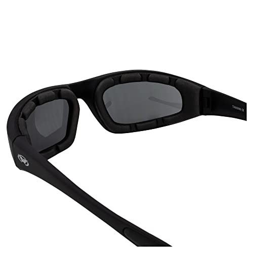 3 Pairs of Kickback Black Foam Padded Motorcycle Riding Sunglasses 1 Clear