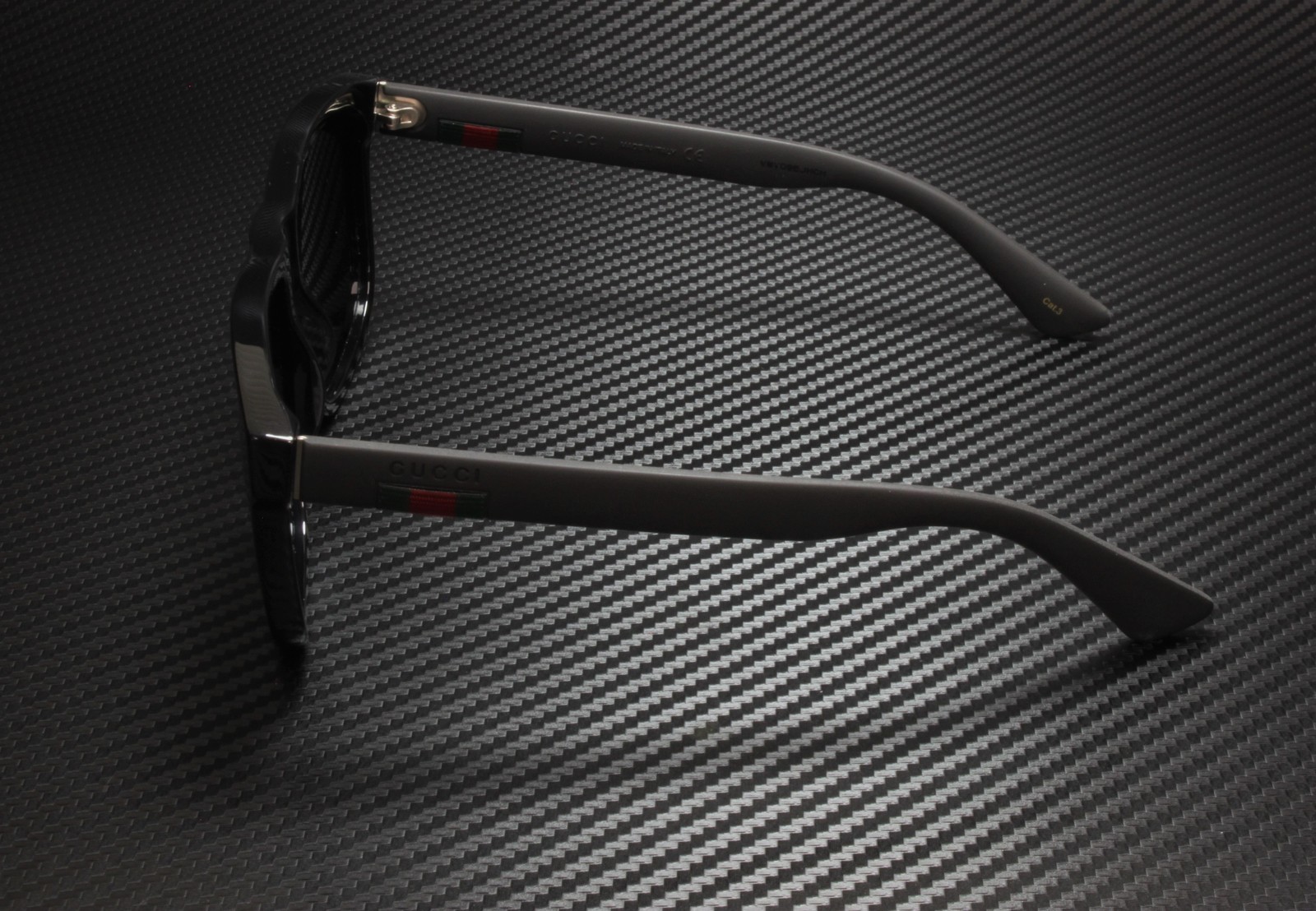 GUCCI GG0010S 001 Rectangular Square Black Grey 58 mm Men’s Sunglasses