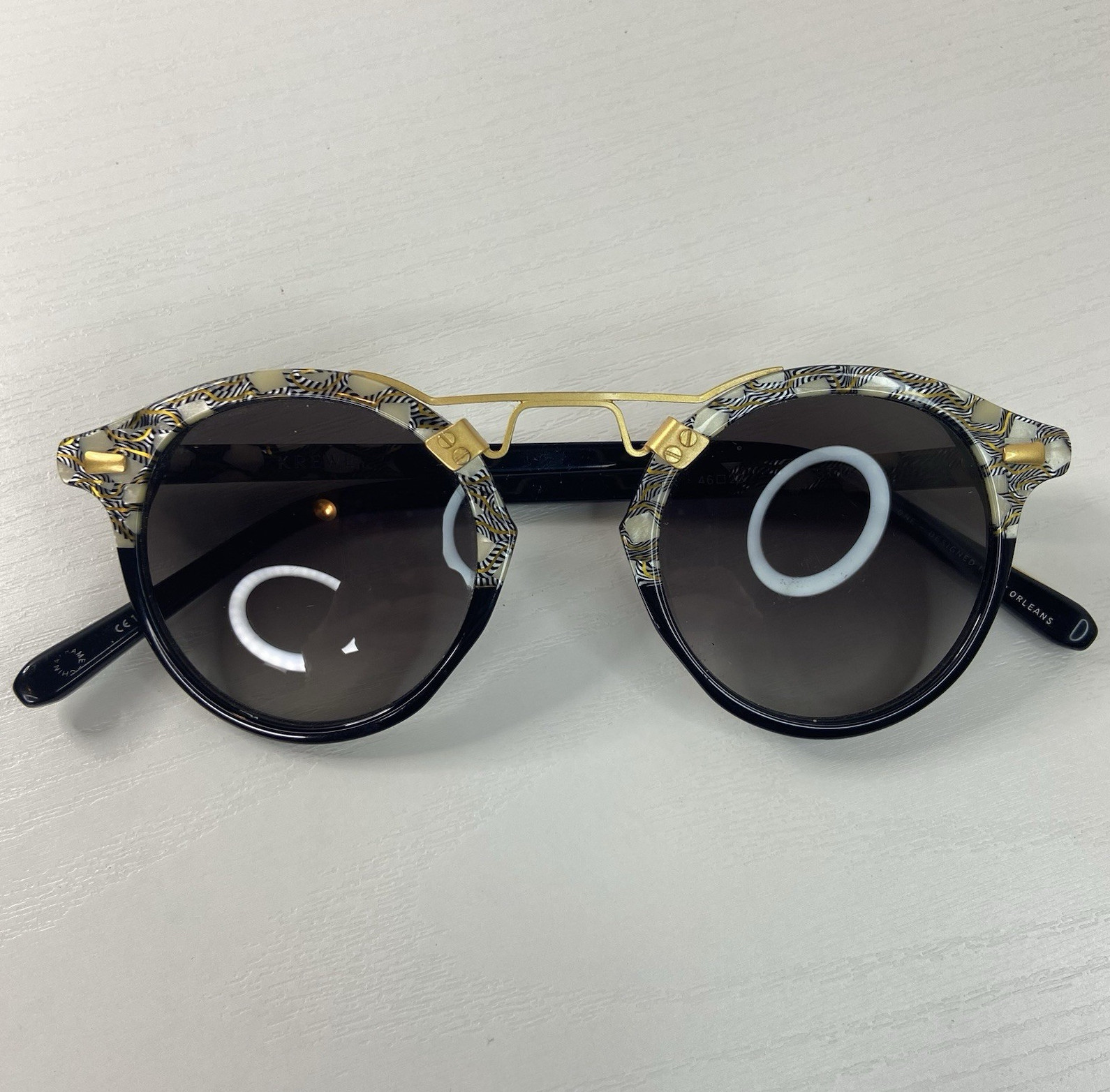 KREWE ST. Louis “Lundi” tortoise Gradient Lens Sunglasses