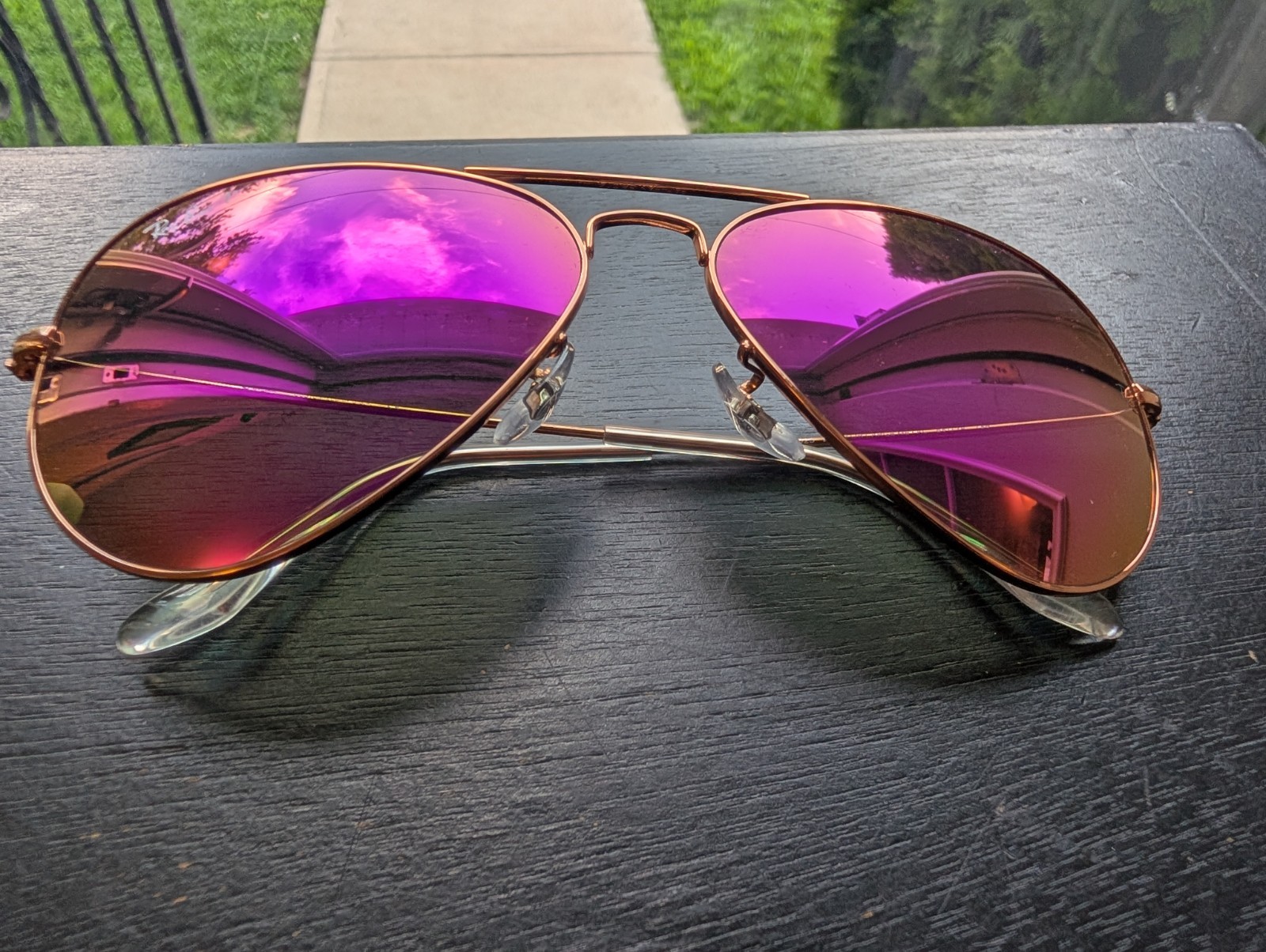 Rayban Aviator Flash Cyclamen Sunglasses in Large RB3025 size 58/136 Metal