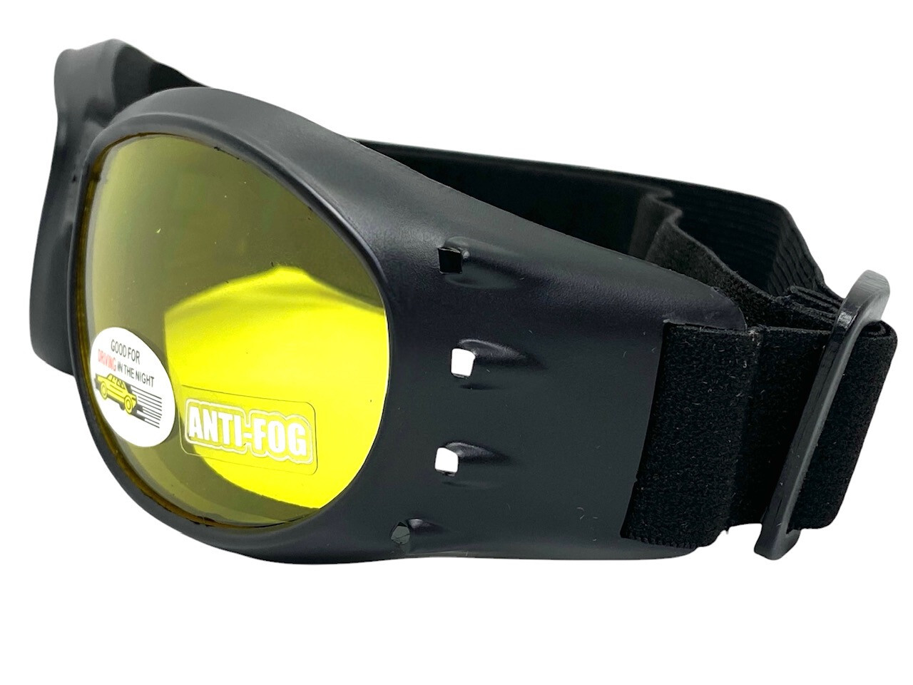 Men’s MOTORCYCLE Biker Day or Night Riding Padded Safety GOGGLES Anti Fog Lens