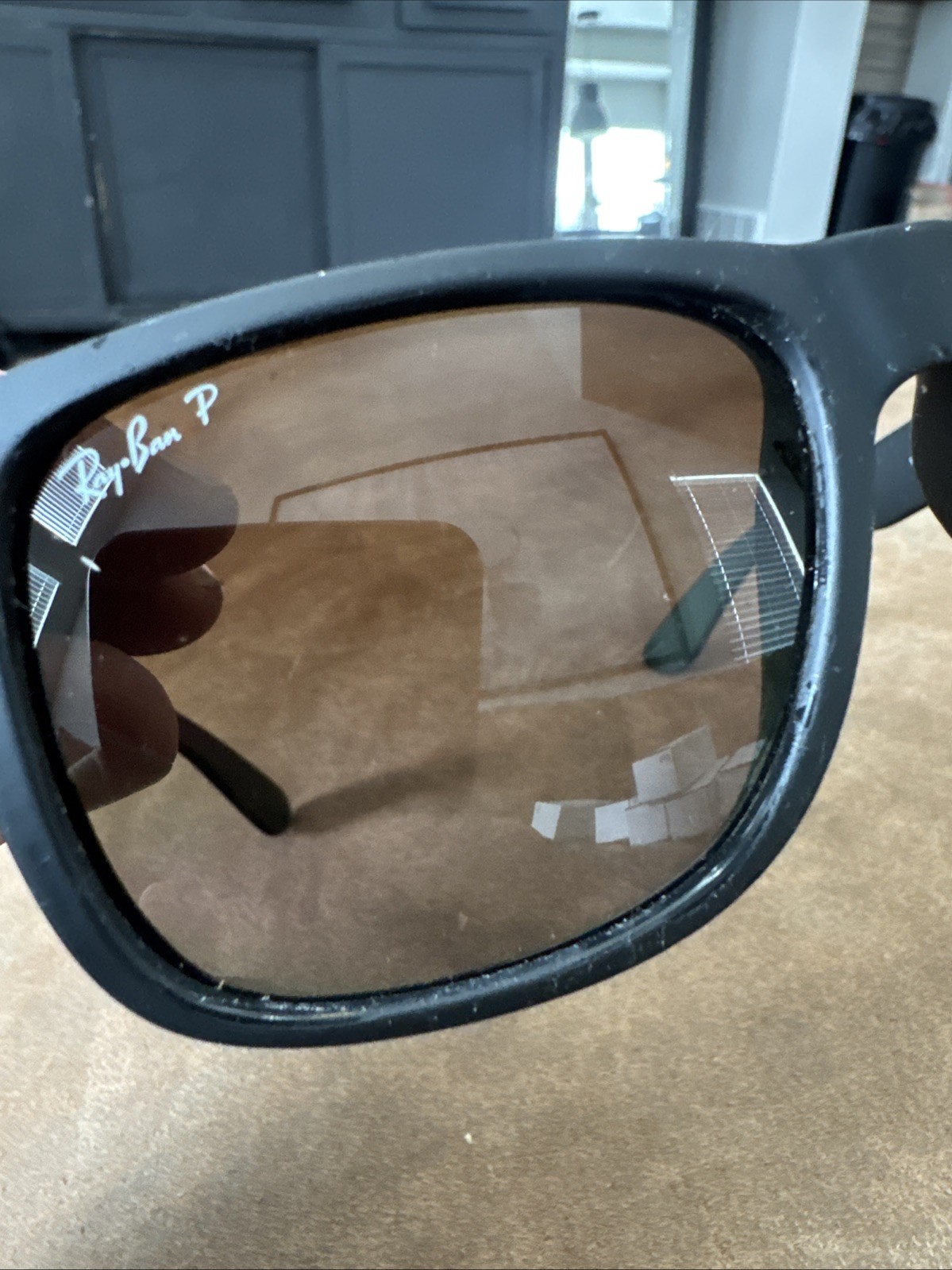 RAY BAN RB4165 622 T3 Matte Black Bronze Polarized Men’s 54mm Sunglasses #K37