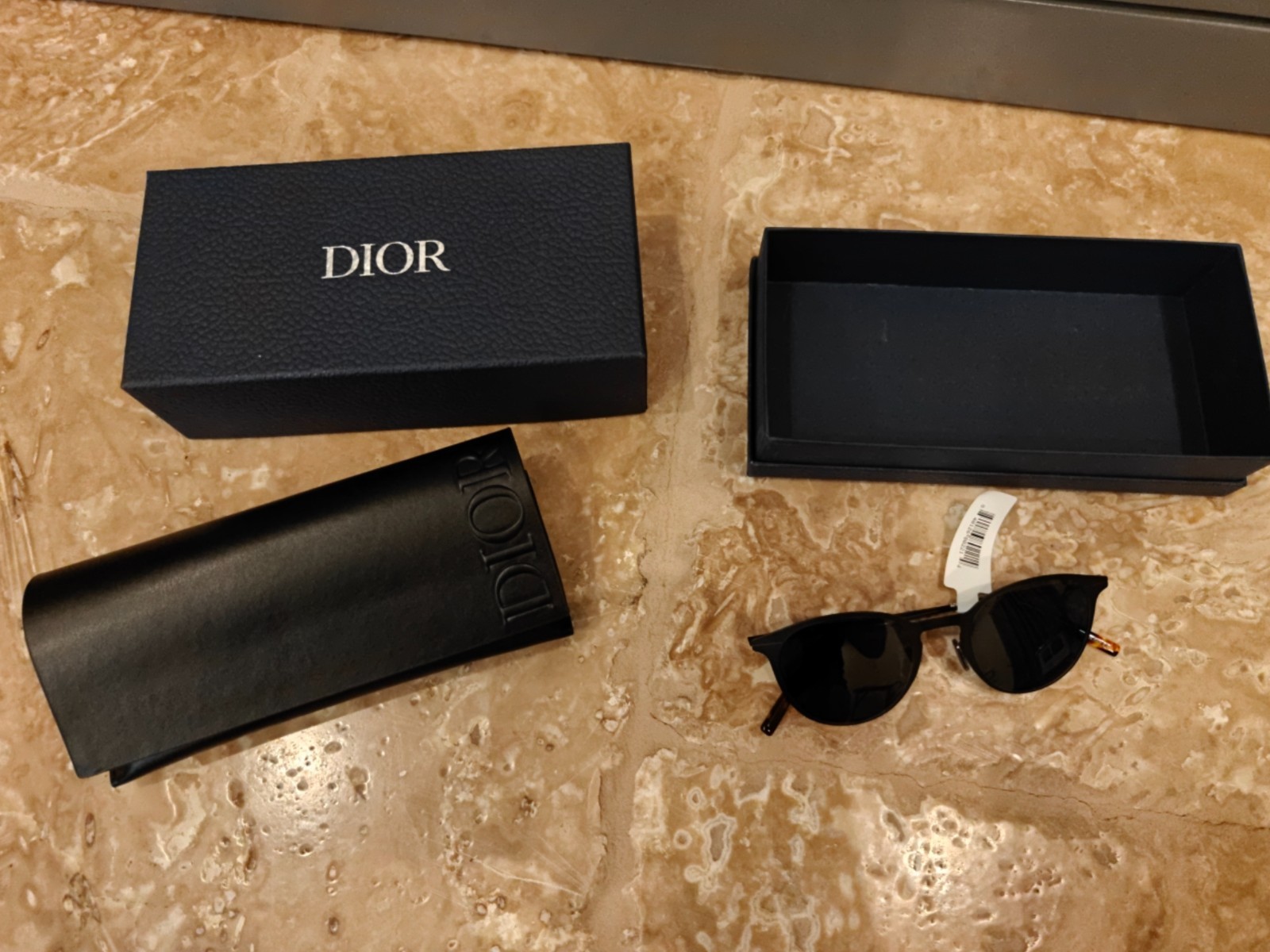 Christian Dior DiorEssential RU DM40006U Matte Black Blue Sunglasses NWT Box