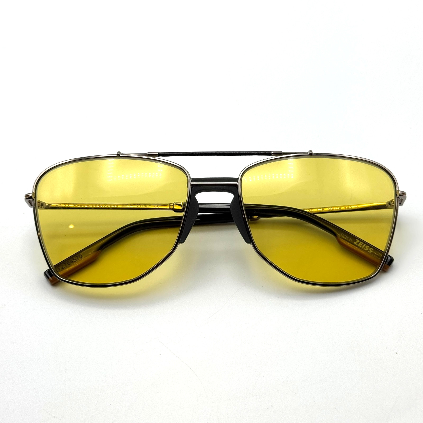 Ermenegildo Zegna Sunglasses EZ0130 12E Dark Ruthenium Pilot Frame 58-18-140 New