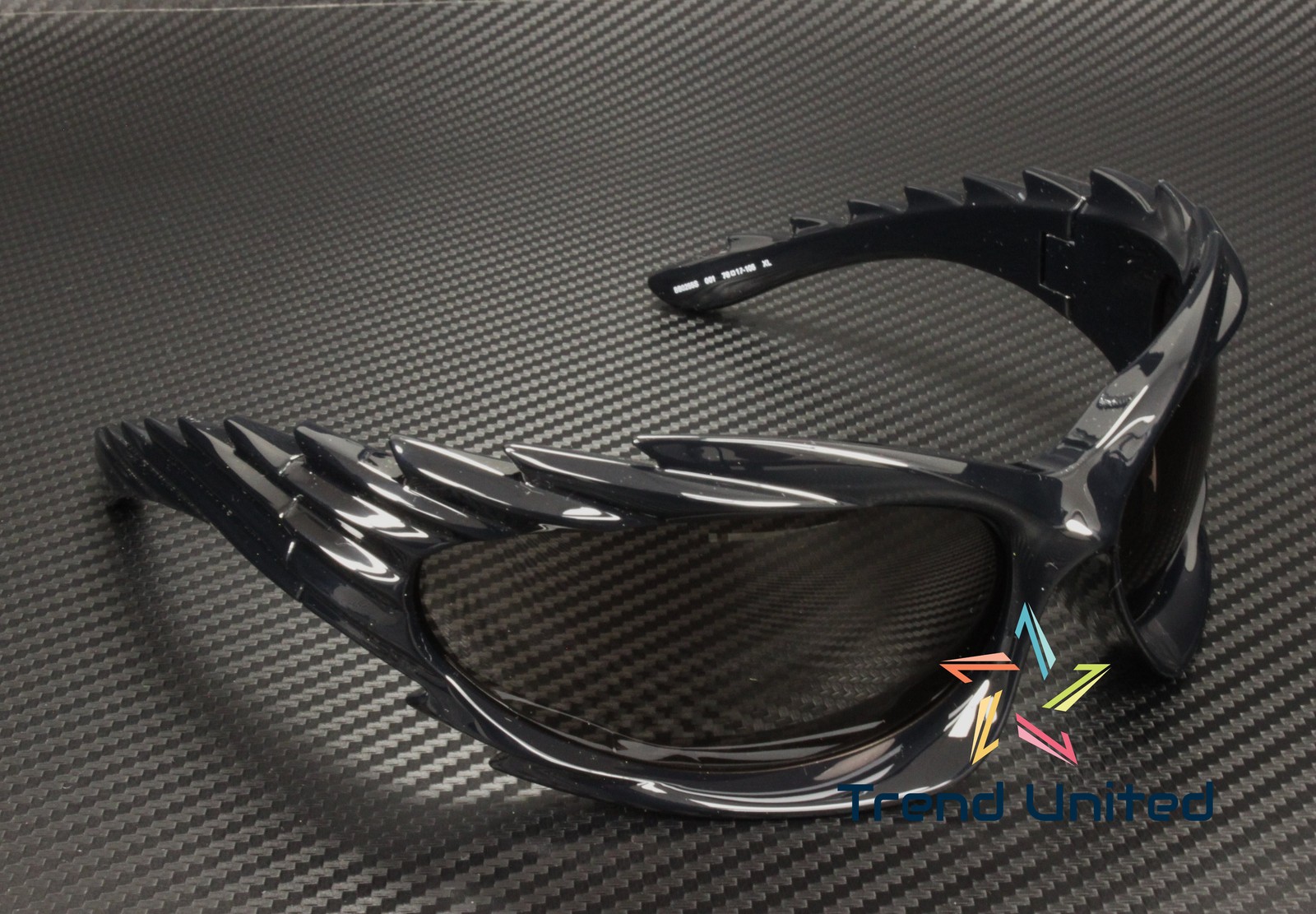 BALENCIAGA BB0255S 001 Geometrical Bio Black Grey 78 mm Unisex Sunglasses