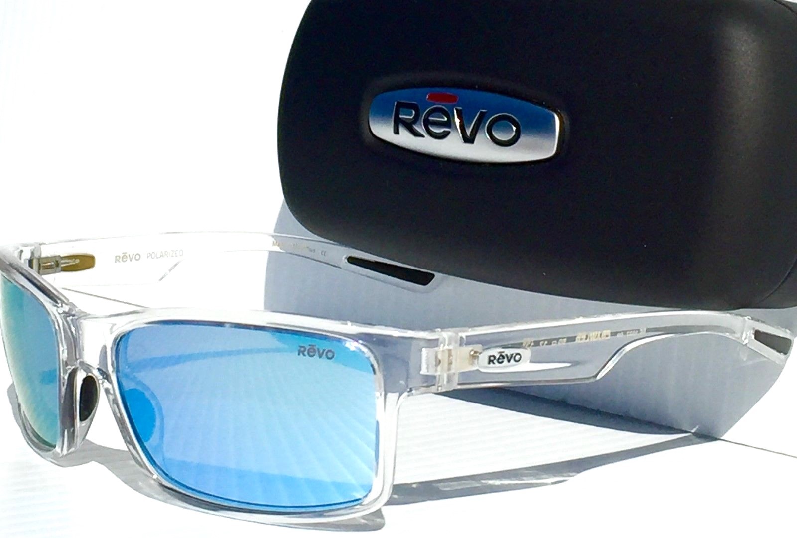 NEW* REVO CRAWLER CLEAR w Blue POLARIZED Lens Sunglass RE 1027 09 BL