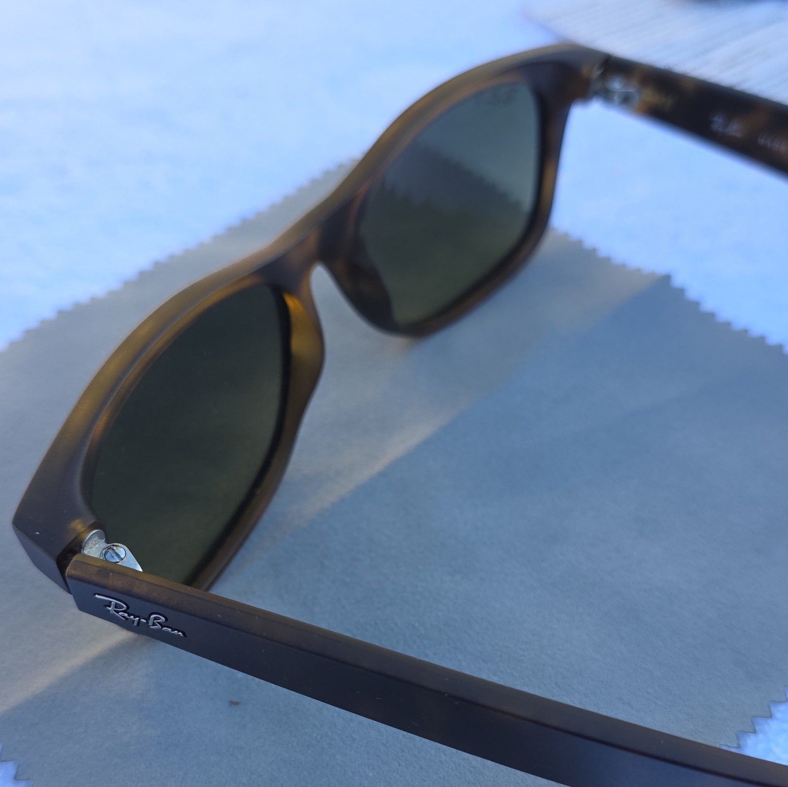 MINT Ray-Ban New Wayfarer Unisex Sunglasses, Polarized Lenses, Hardcase 👀 LOOK!