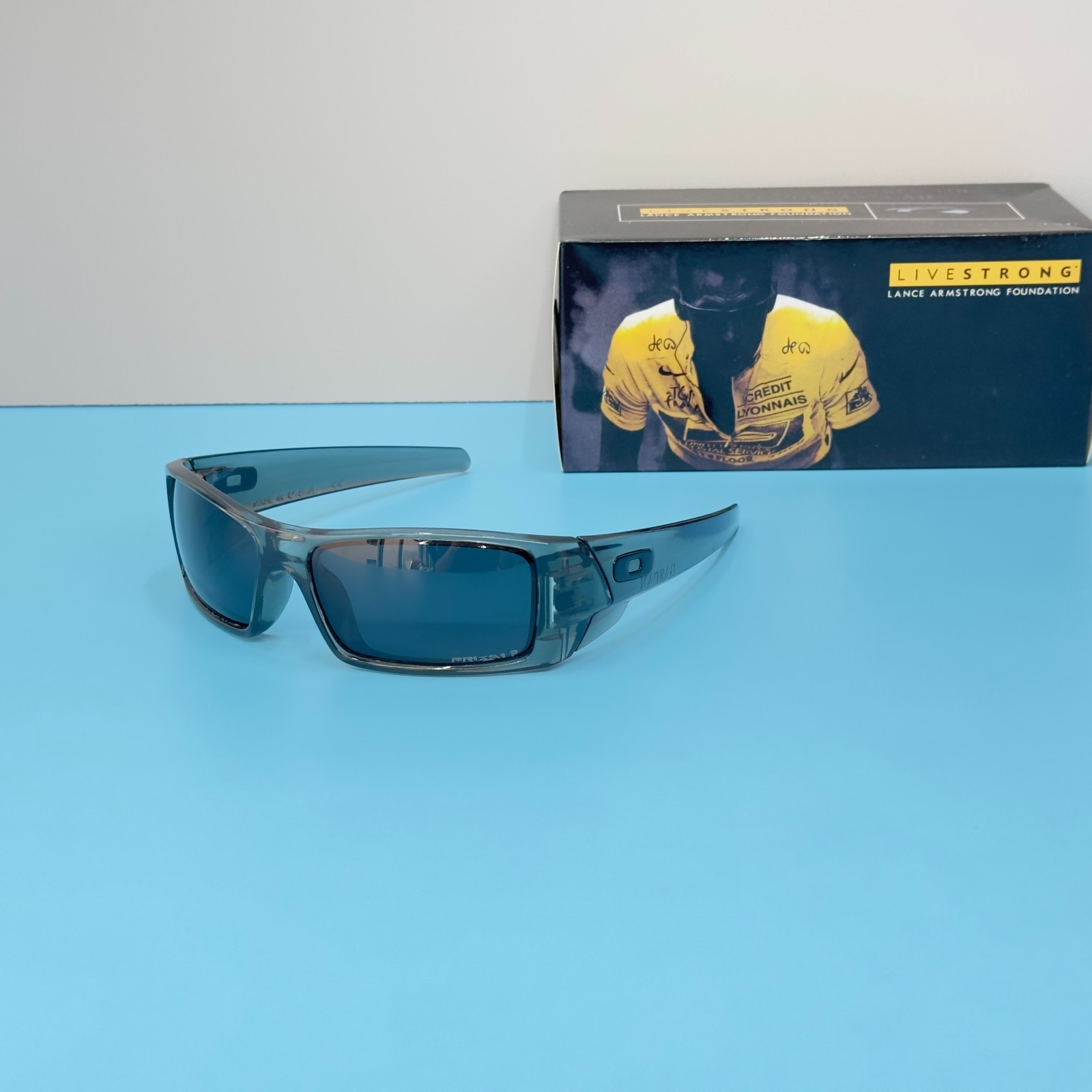 Oakley Gascan OO9014 Transparent Gray Frame Gray Lens Sunglasses New w/ Box