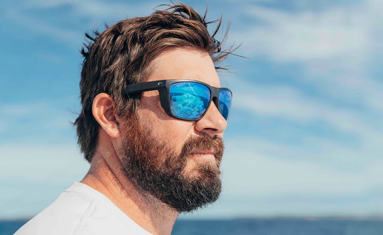 COSTA DEL MAR steel gray metallic/blue mirror FERG polarized 580G sunglasses NEW