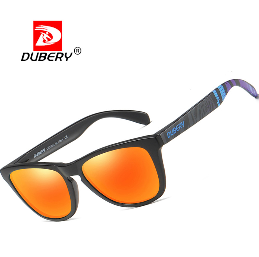 DUBERY Square Polarized Sport Sunglasses For Men Women Driving Fishing Glasses