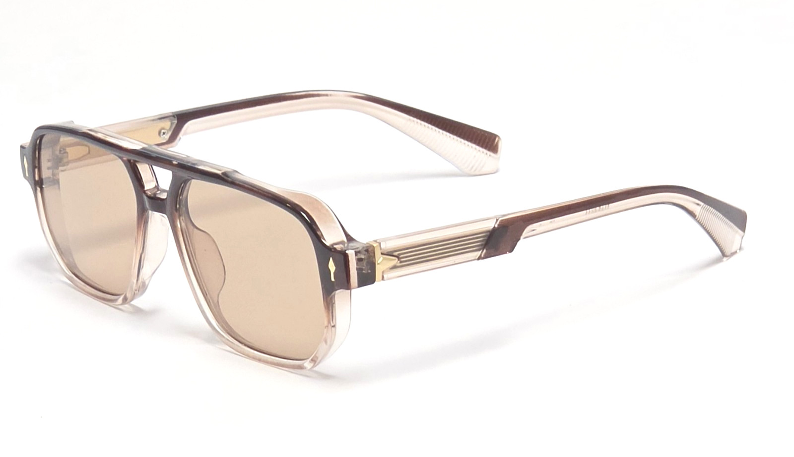 VZN St Arno Cognac Aviator Sunglasses Unisex Size: Med Bold Lightweight