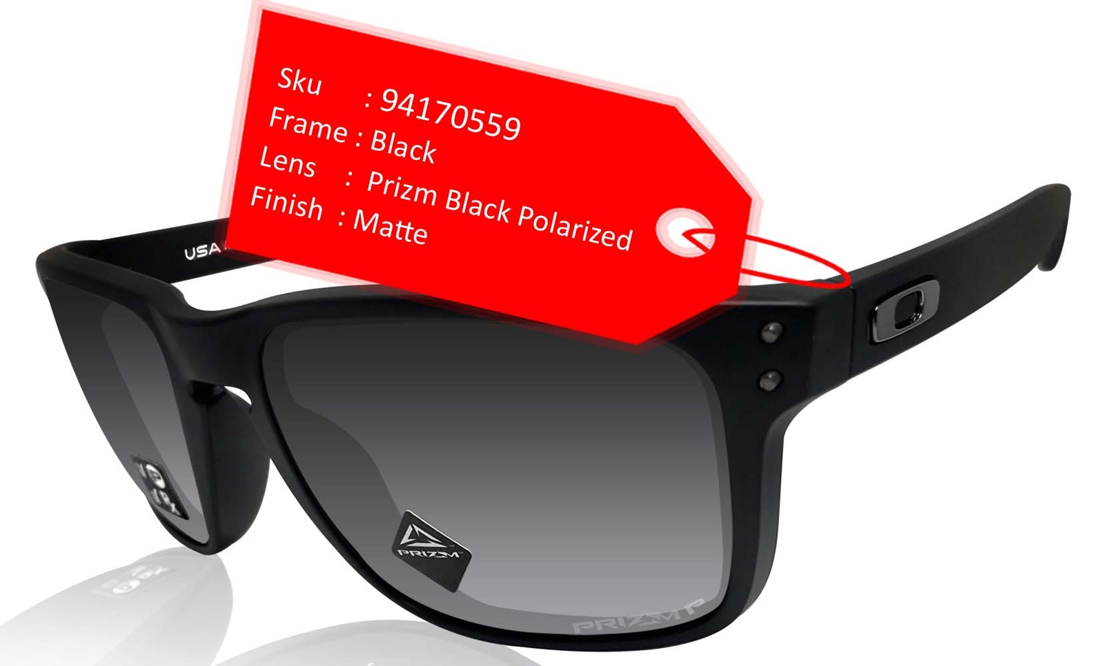 Oakley Holbrook XL Matte Black Frame Prizm Polarized Lens Sunglasses 0OO9417