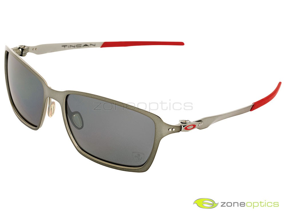 Oakley Tincan Scuderia Ferrari Polarized Sunglasses OO4082-09 Black Chrome/Black