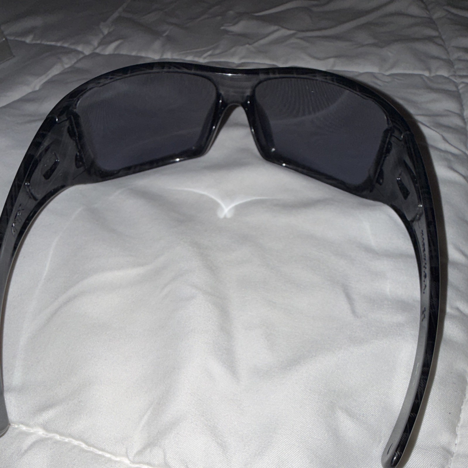 Oakley Oil Rig Polarized Wrap Sunglasses Black Frame Gray Lens 131mm