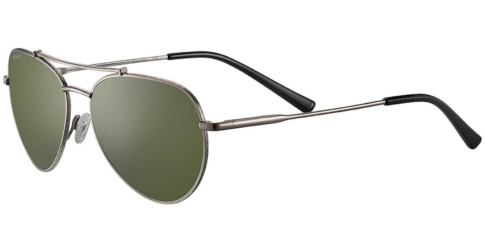 Serengeti Pete Polarized Photochromic Gunmetal Aviator w/ Glass Lenses – Italy