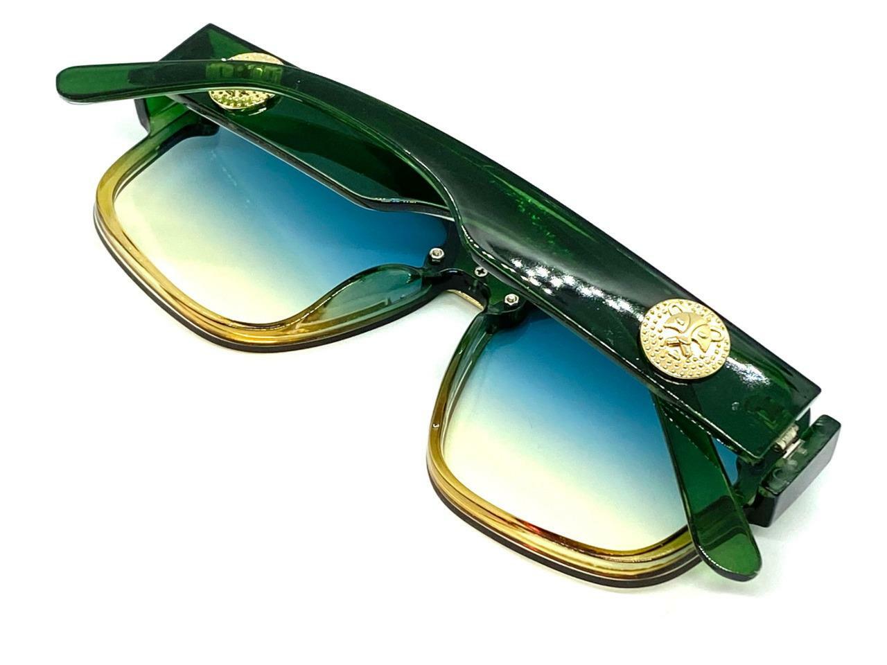 Mens Women Classic Elegant Retro Modern Party Club Raver SUN GLASSES Green Frame