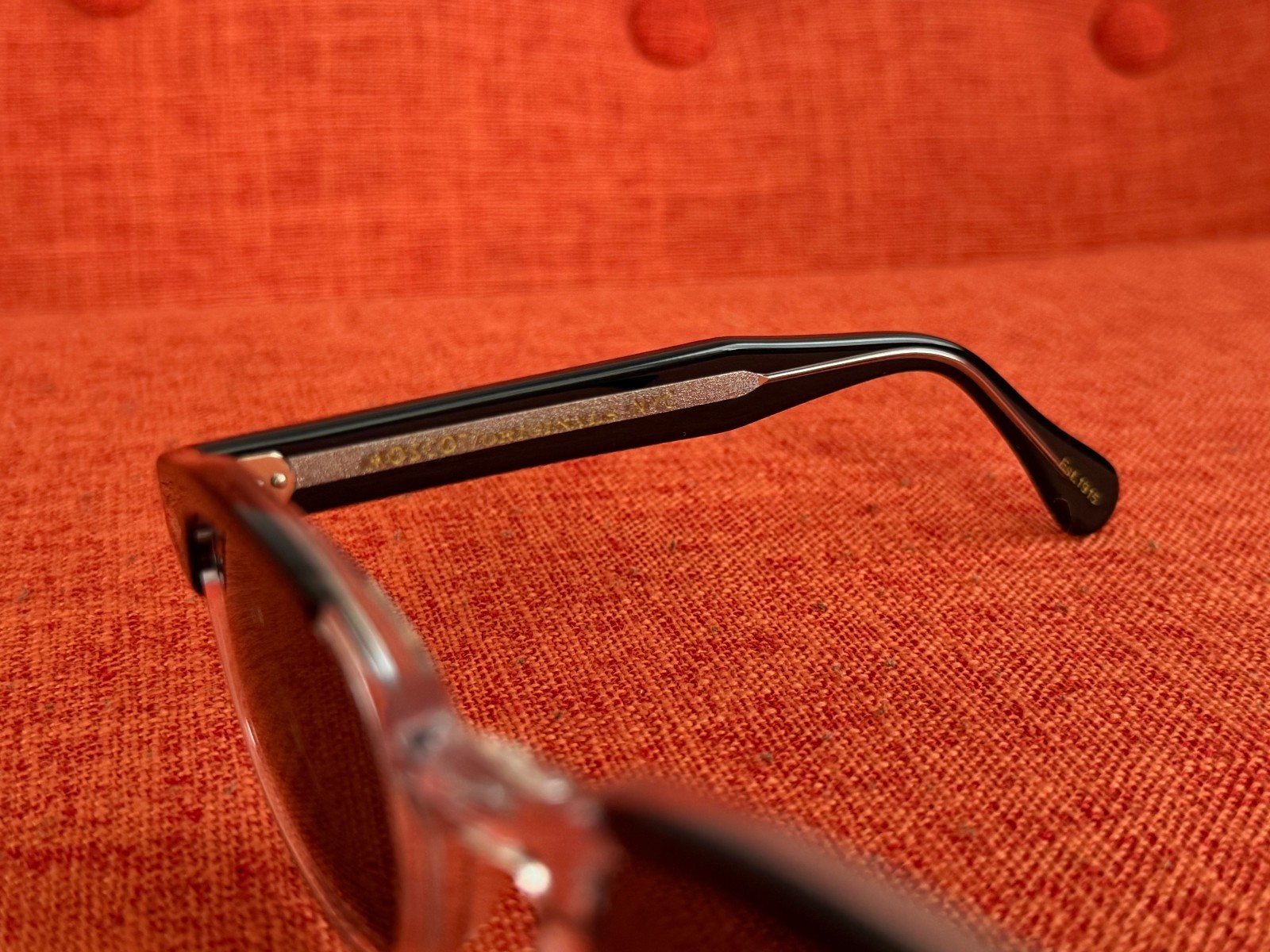 MOSCOT Lemtosh Sun Sunglasses | Black Crystal | 44mm | G-15 Polarized Glass Lens