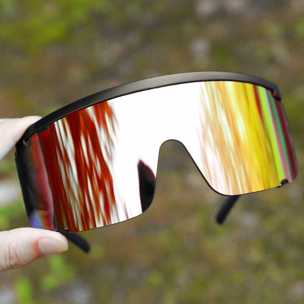 Oversized Shield Sunglasses Men’s Women Outdoor Mirror Cycling Sport Goggles HOT